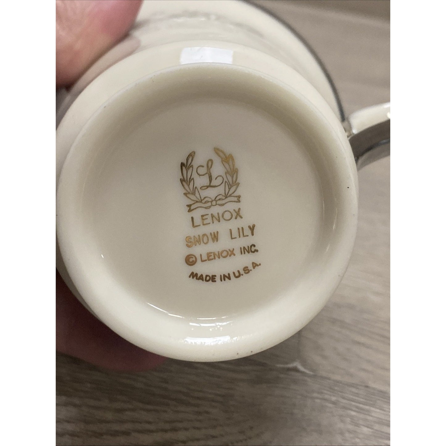 (3) Lenox Snow Lilly Coffee Mugs Replacement Mugs