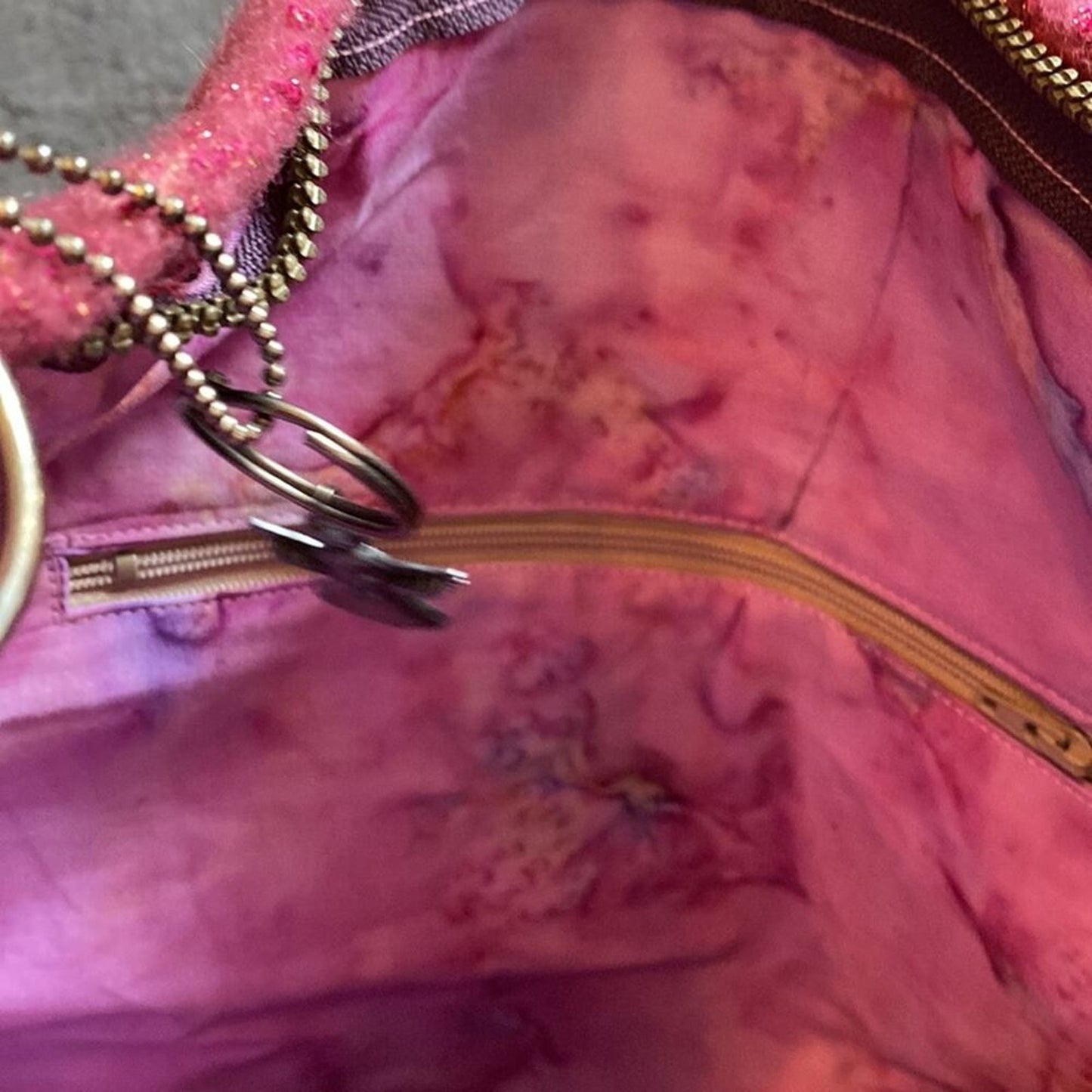 Handmade Pink Tote Bag Purse with Pewter Angel Accent