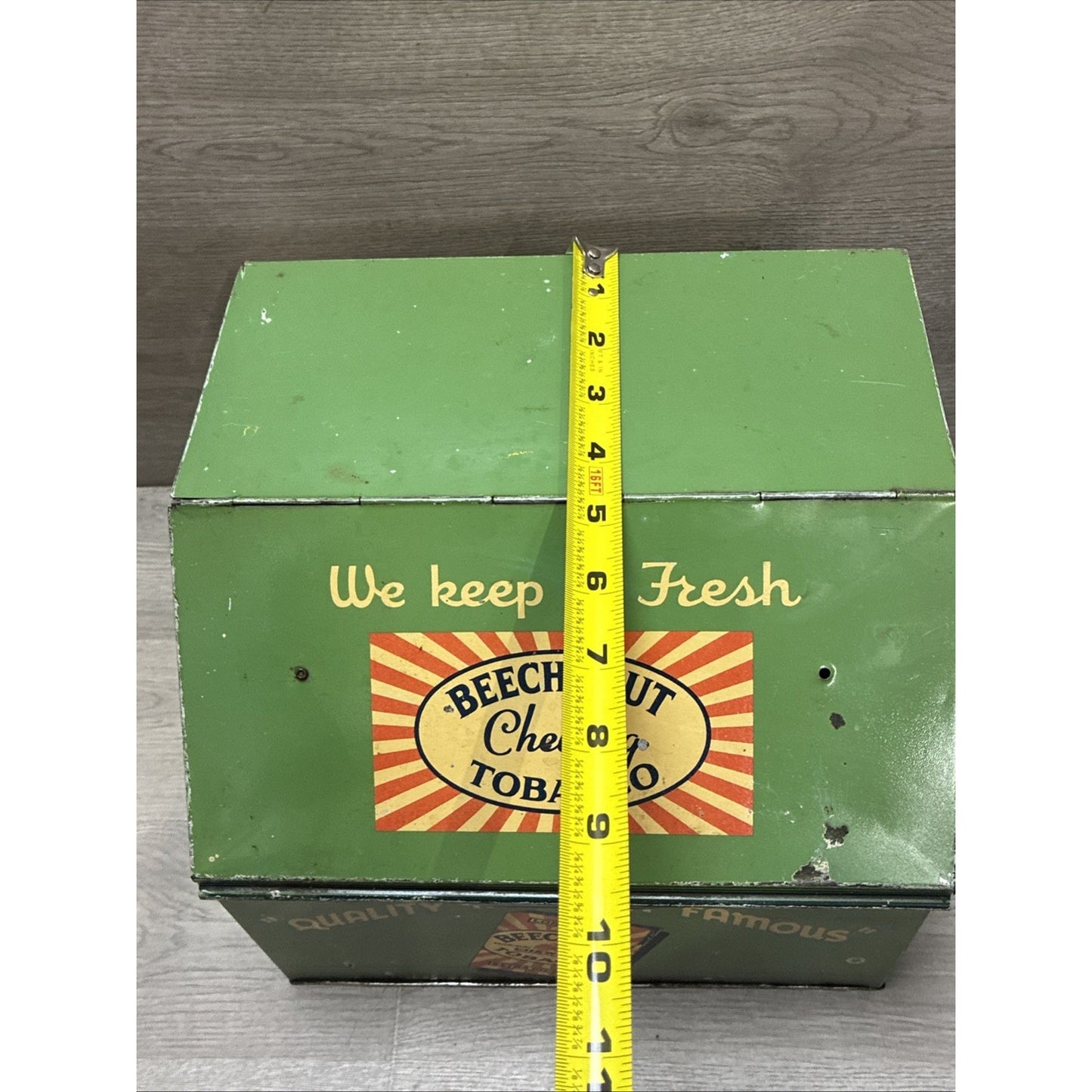 Original Lorillard’s Beech-Nut Chewing Tobacco Tin Humidor Counter Top Display