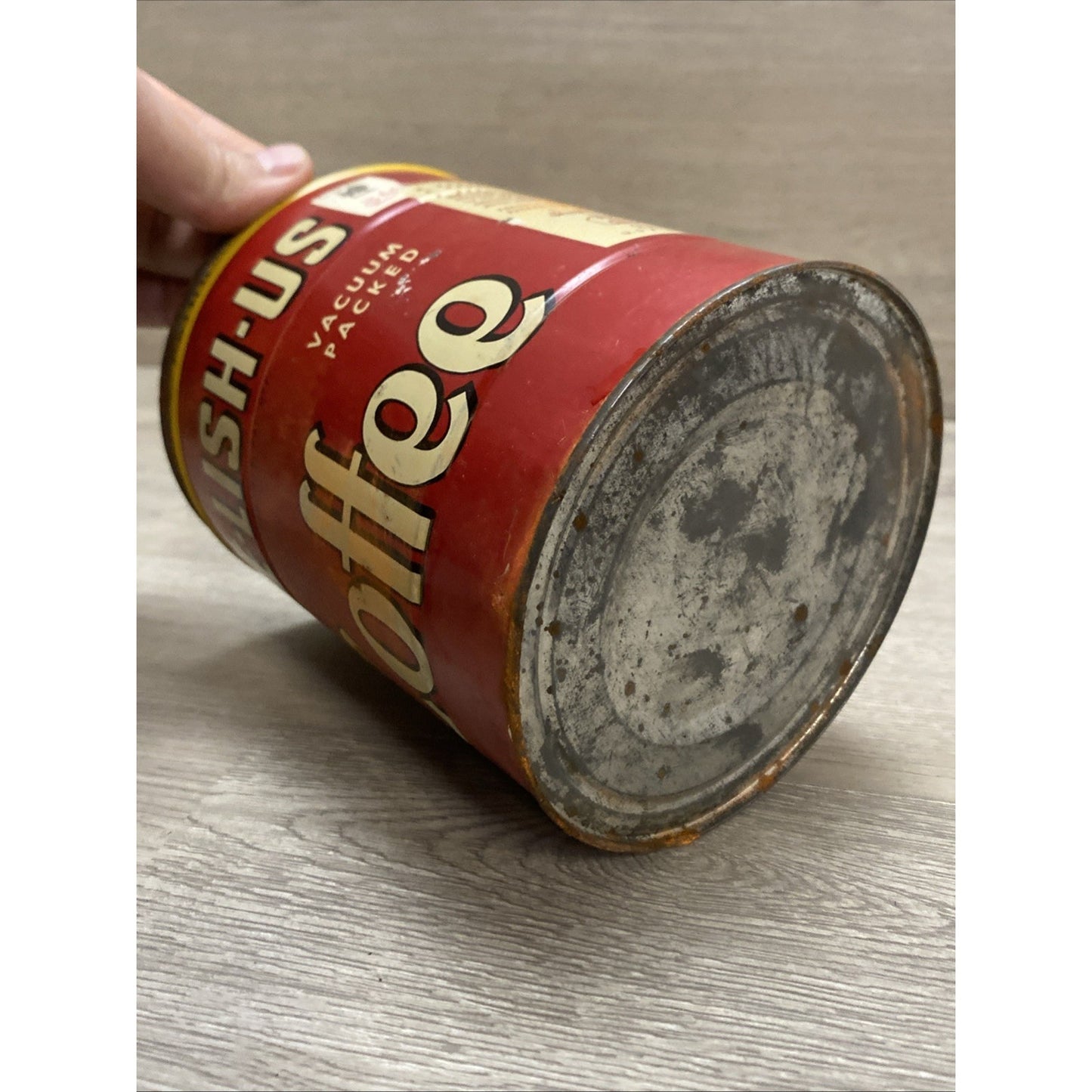ANTIQUE TIN CAN DE-LISH-US COFFEE KW NATIONAL GROCERS SHURFINE CHICAGO IL