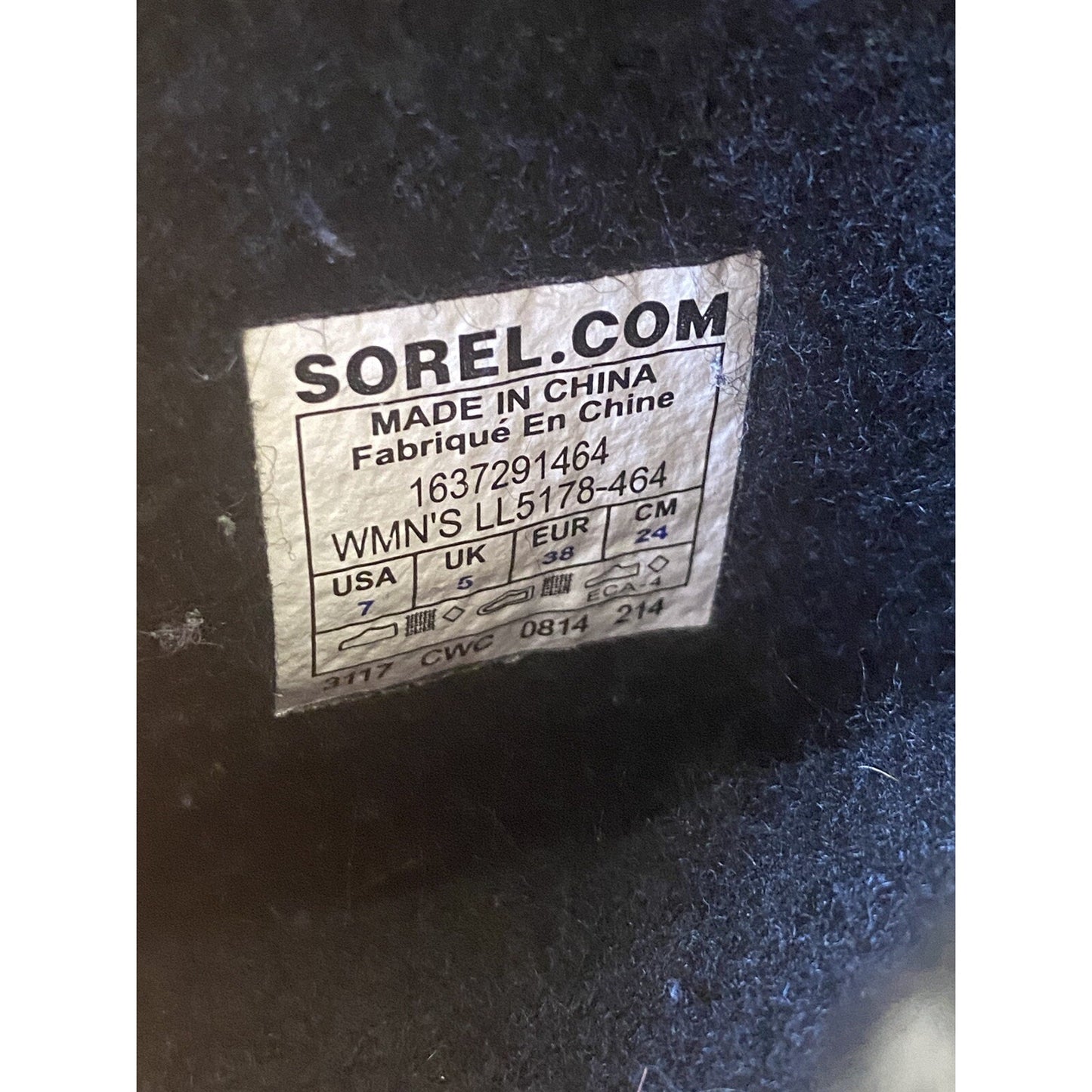 Sorel Winter Boots Nylon Upper Rubber Base Insulated SZ 7 US Great Cond.