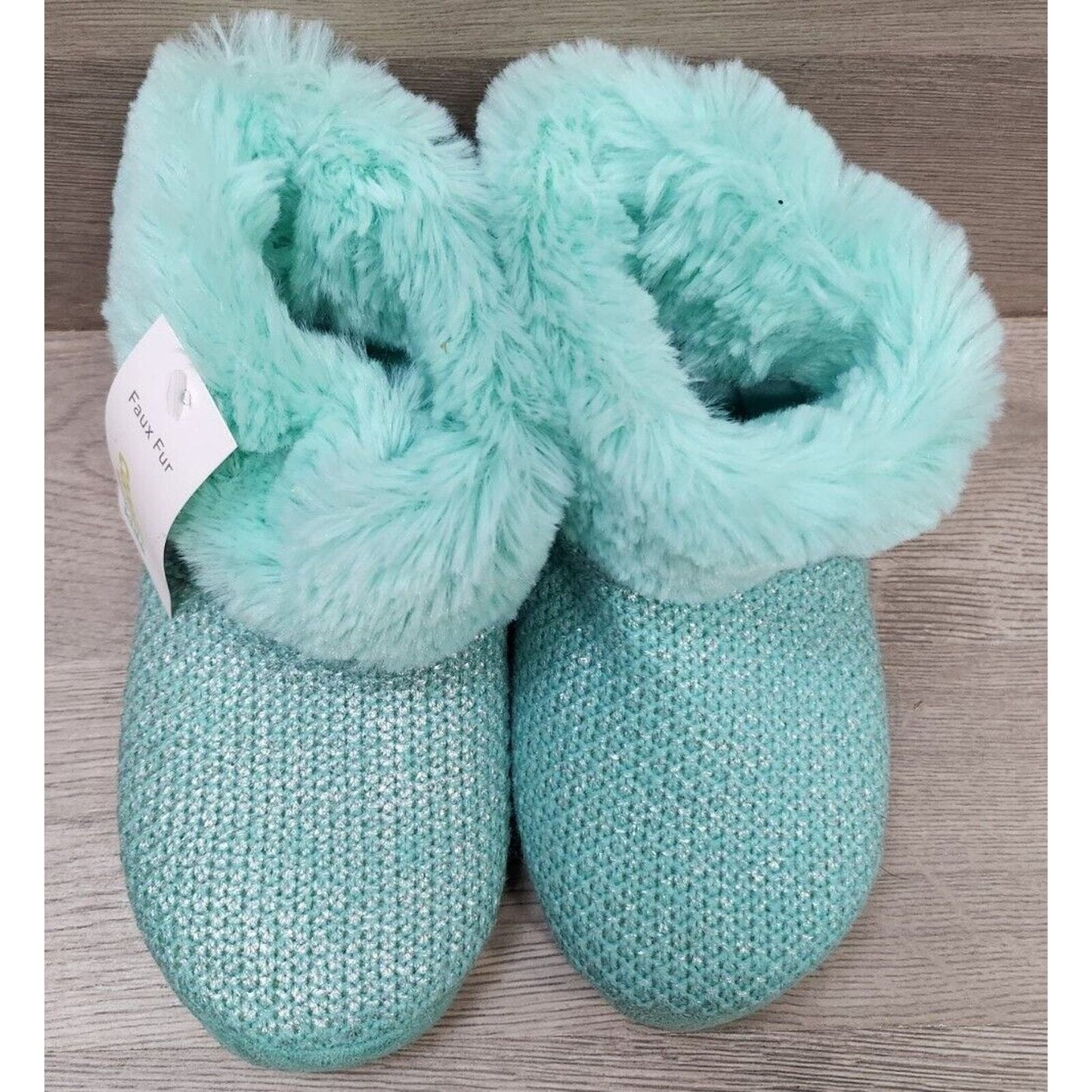 Capelli Kids Girls Mint Green Faux Fur Boots