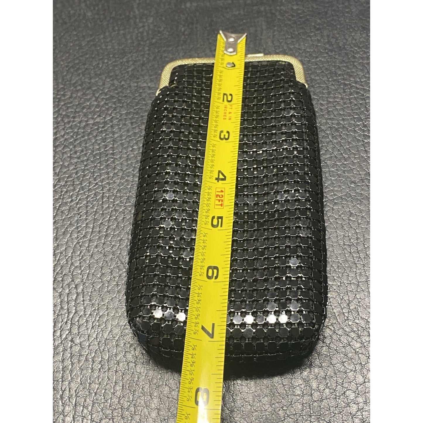 Another Y&S Original Metal Mesh Mini Coin Purse Kisslock Clutch Vintage