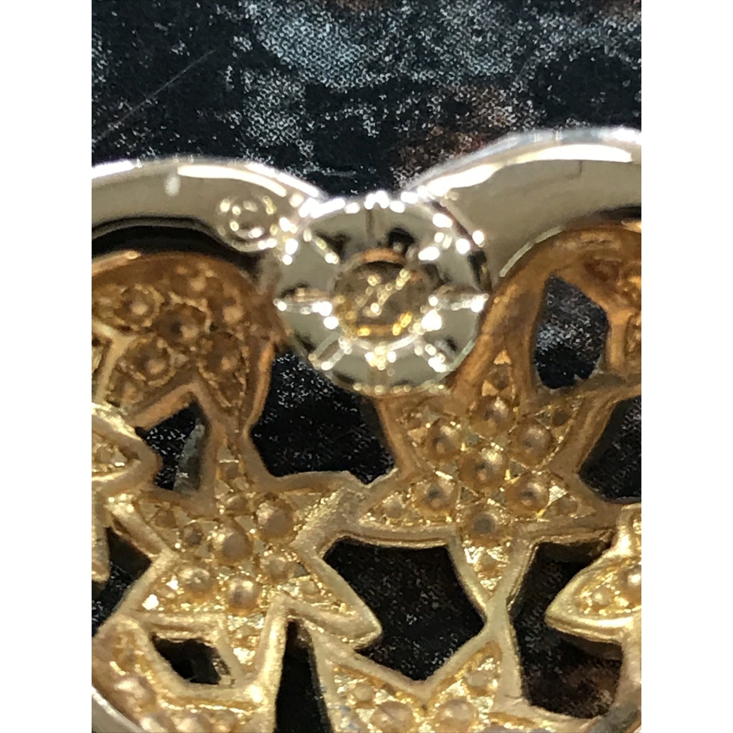 Swarovski Large Rhinestone Heart Shape Clip On Gold Earrings: Swan Mark -vmabug