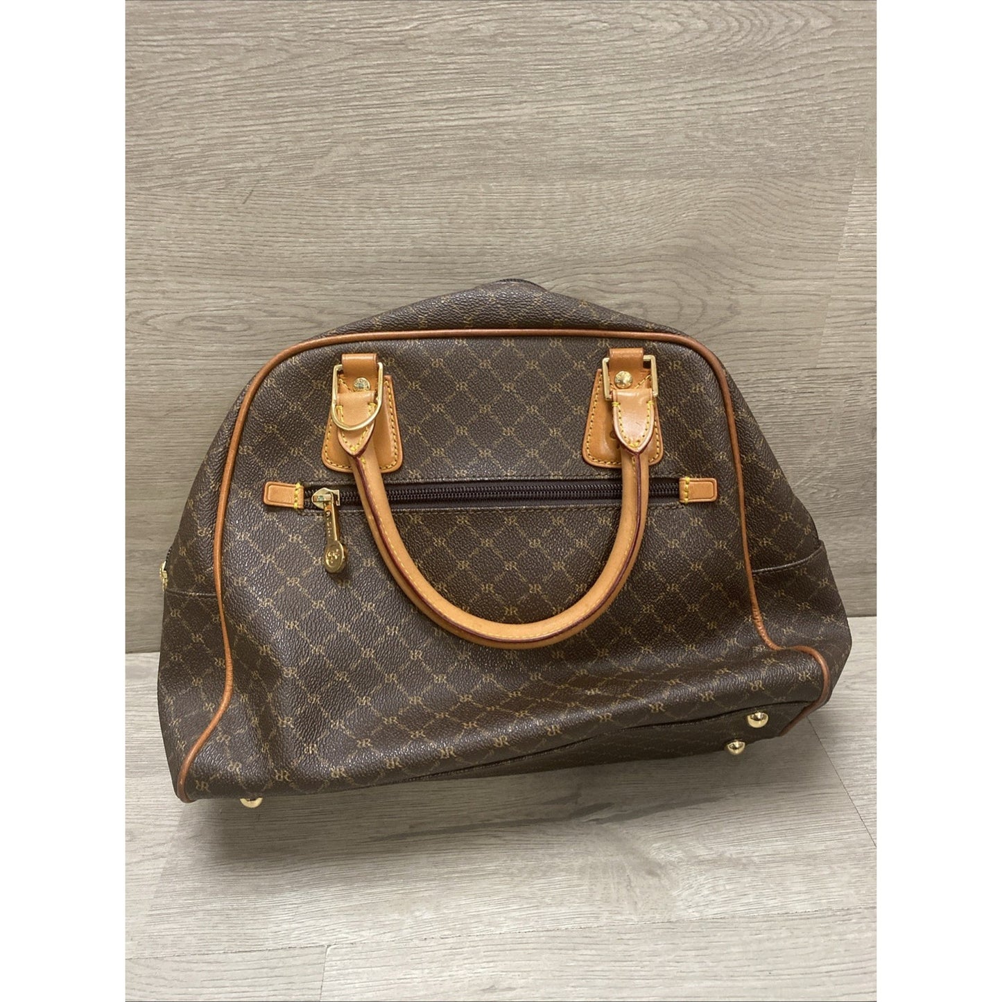 Rioni Signature Brown Collection Satchel / Doctor Bag Style Purse