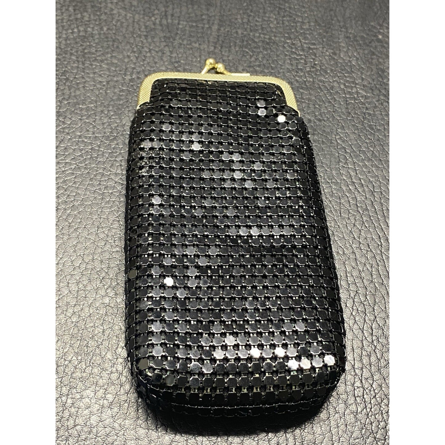 Another Y&S Original Metal Mesh Mini Coin Purse Kisslock Clutch Vintage