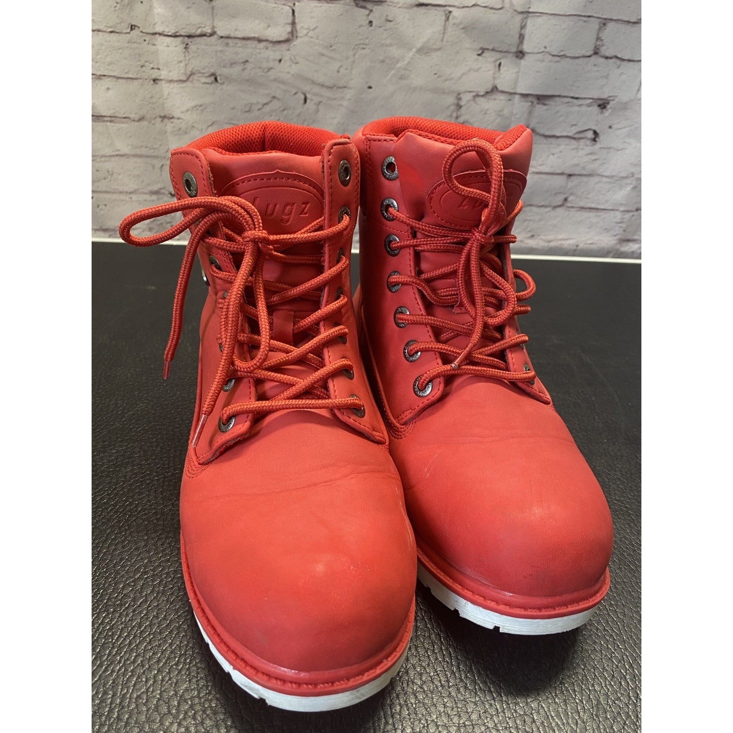 Lugz Mens Convoy Boots Red SZ 8 USA