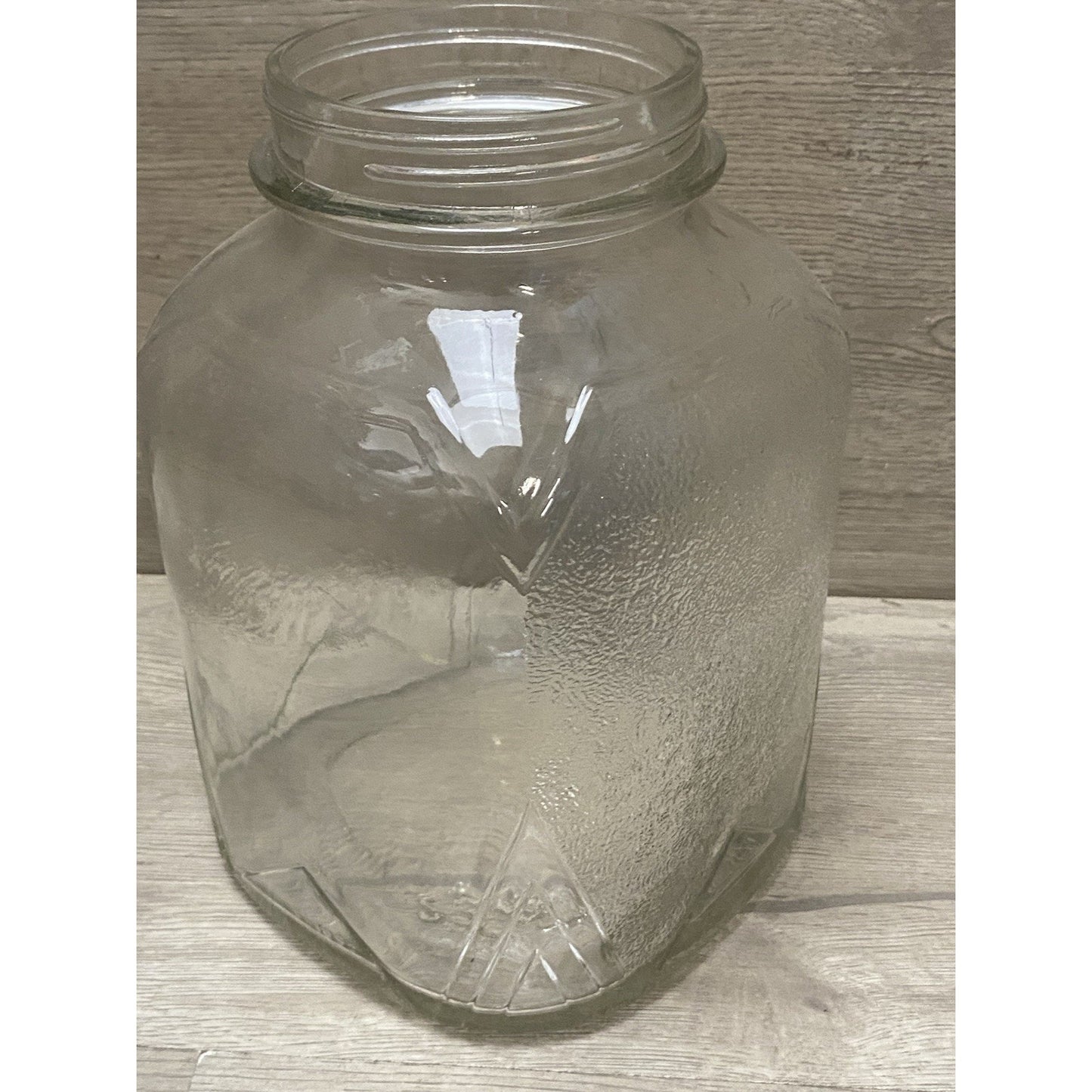 Vintage 1930 Rare Glass Jar Coffee Owens Illinois Glass Co Clear Square 3 Pound