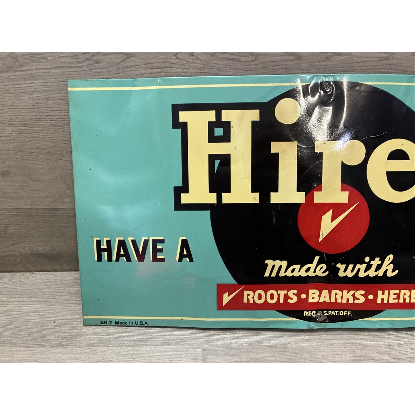 VINTAGE HIRES ROOTBEER ADVERTISING SIGN SODA 17.5x8.5