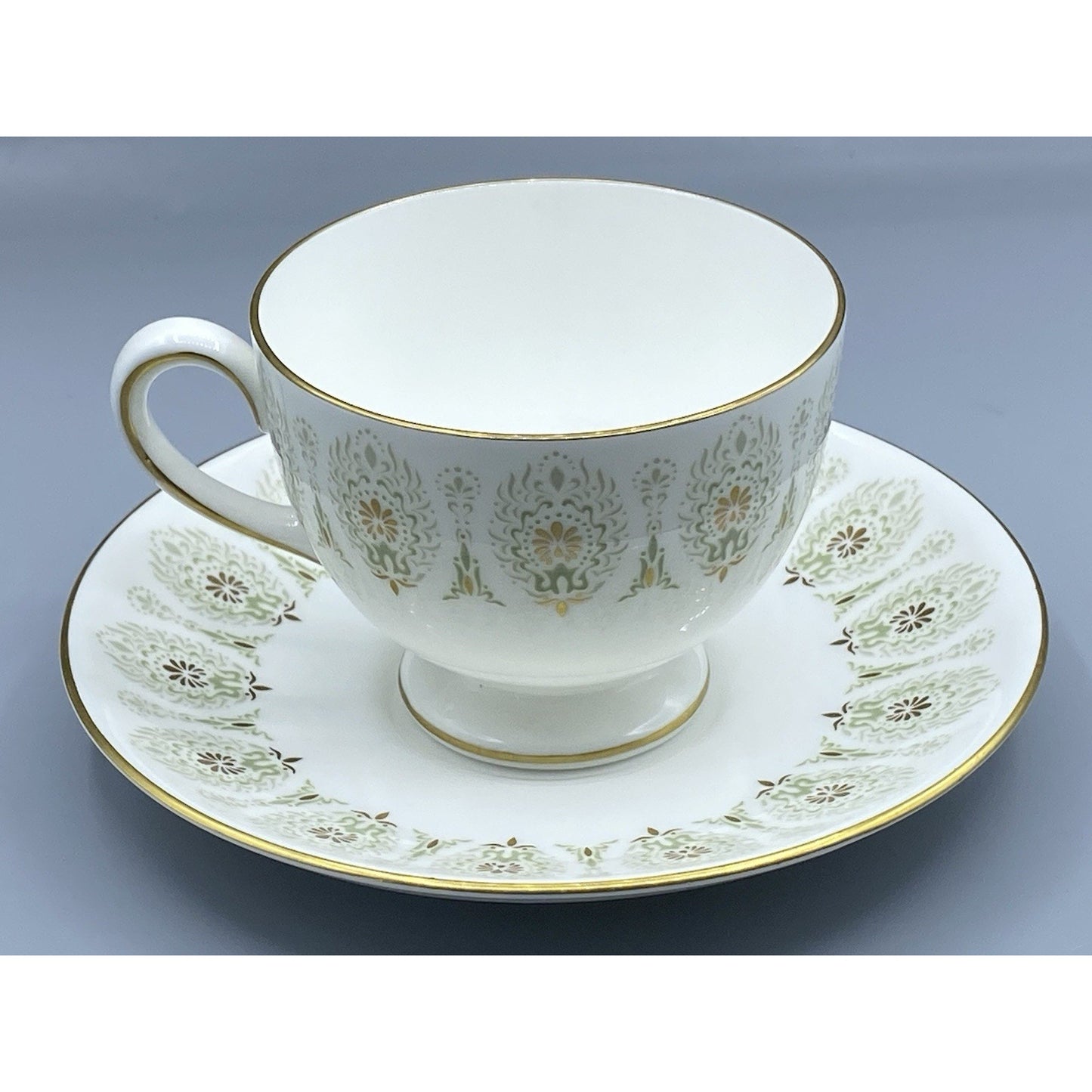 WEDGWOOD Green Medina Teacup & Saucer Set