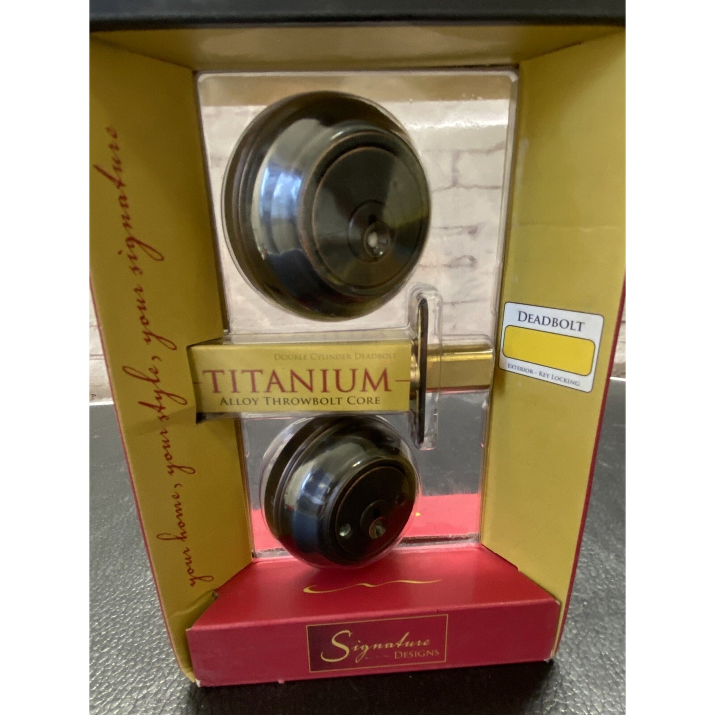 Kwikset Ultramax Signatures Titanium Alloy Deadbolt Lock Set NIB