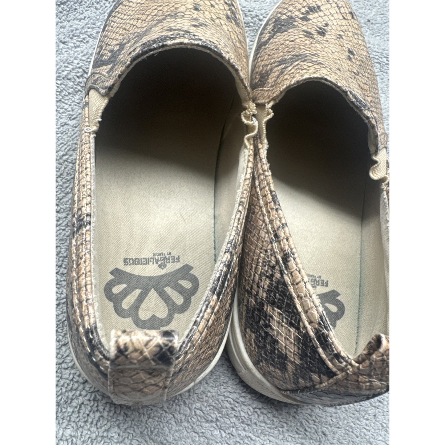 Felicitous By Fergie Faux Snake Print Shoes Size8 1/2