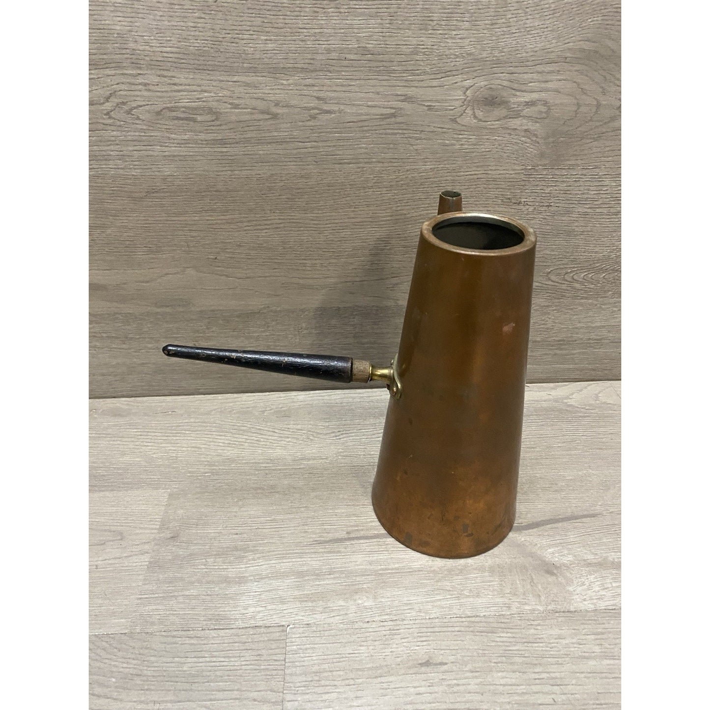 Antique Stick Handled Copper Coffee Pot Turkish Style
