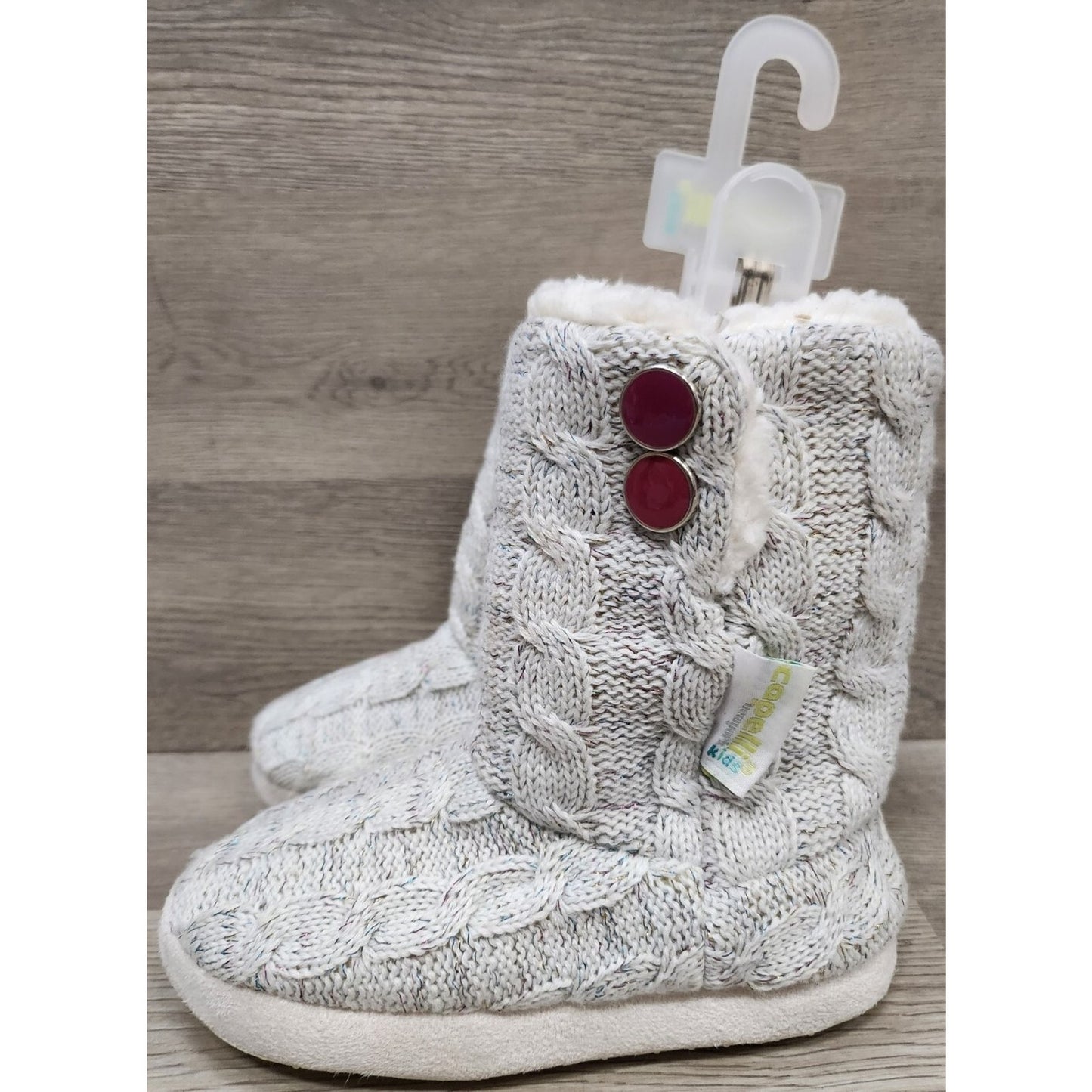 Capelli Kids Light Grey Faux Fur Boots