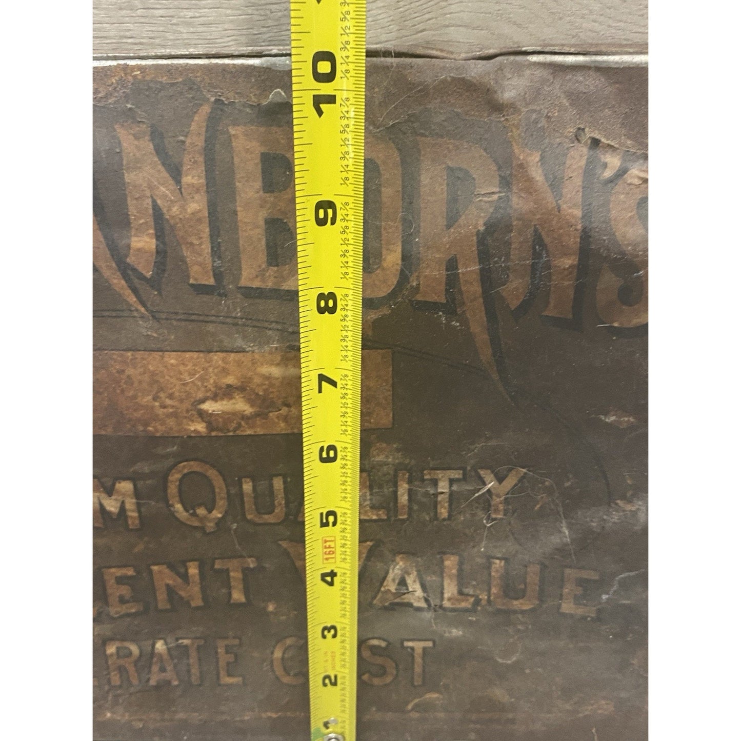 1800'S CHASE & SANBORN Uniform Quality Sign Or Coffee Bin Lid Advertising