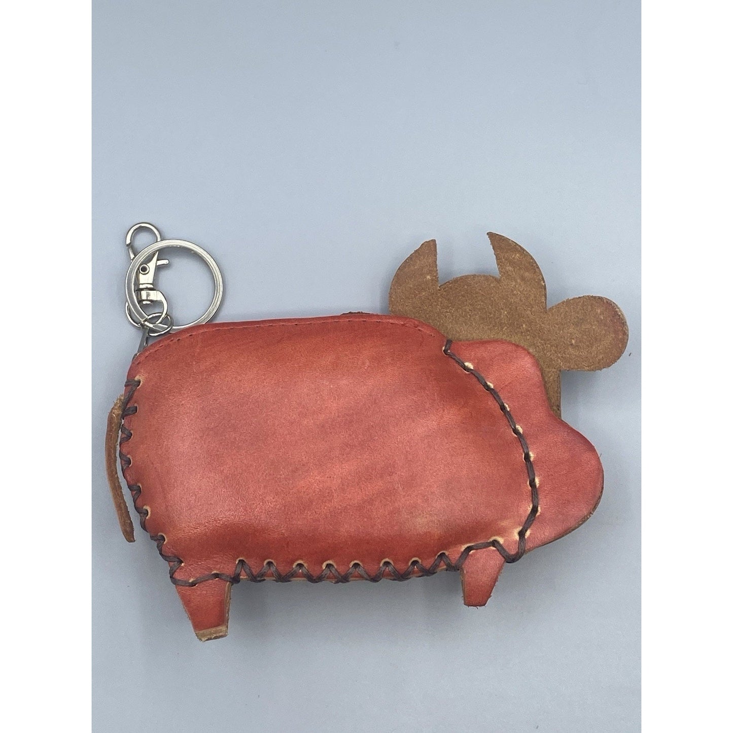 Cow Genuine Leather Handmade Crafted Animal Coin Purse Wristlet Wallet