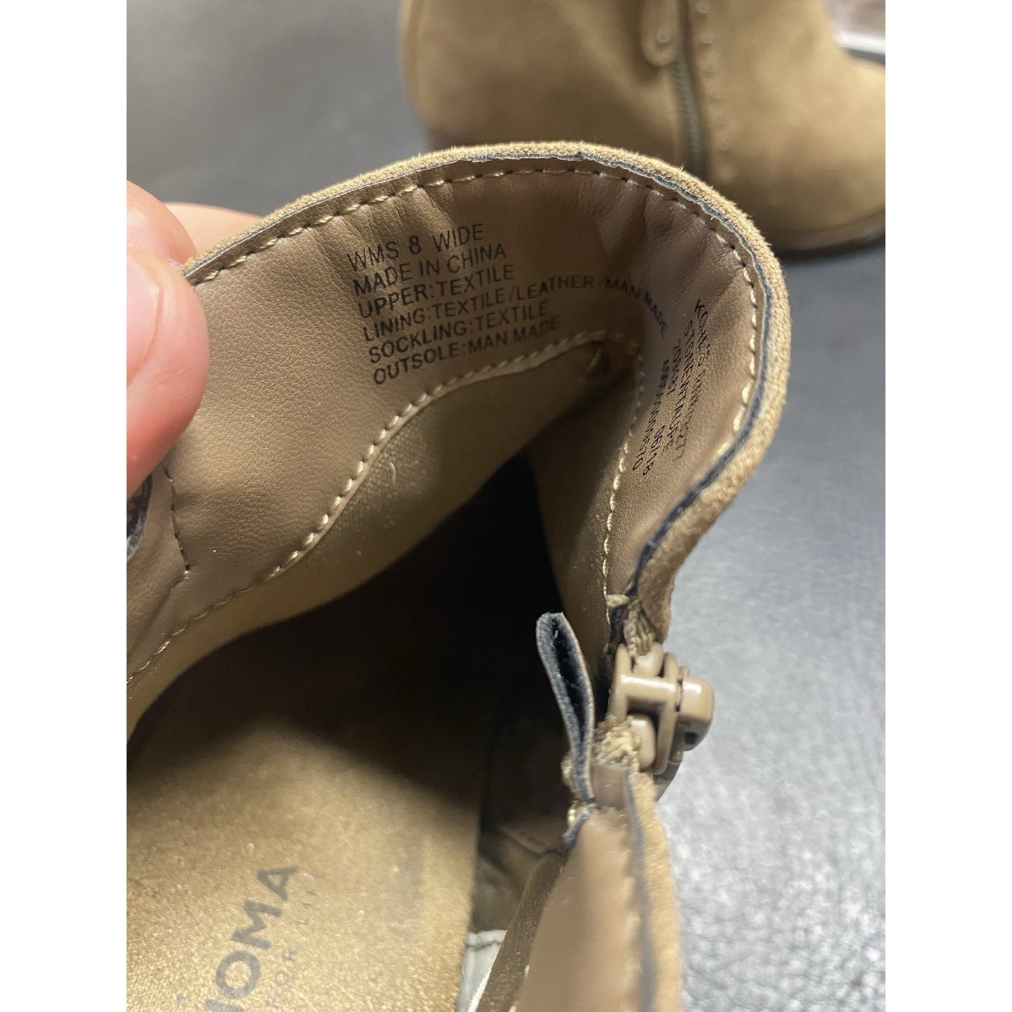 Sonoma Vitalize Ortholite Women's Ankle Boots Sz 8W Studded Taupe Brown