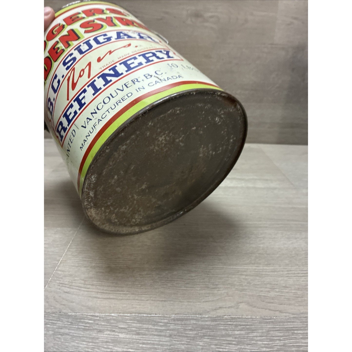 Vintage Rogers Golden Syrup 10lb Metal Can Vancouver B.C. Canada