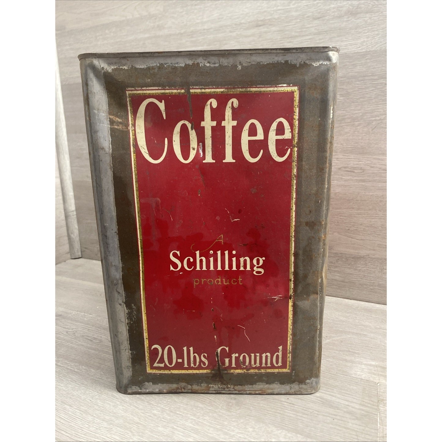 Vintage Schilling Coffee Co. 20-Lbs Can, Baltimore, MD • San Francisco Calif