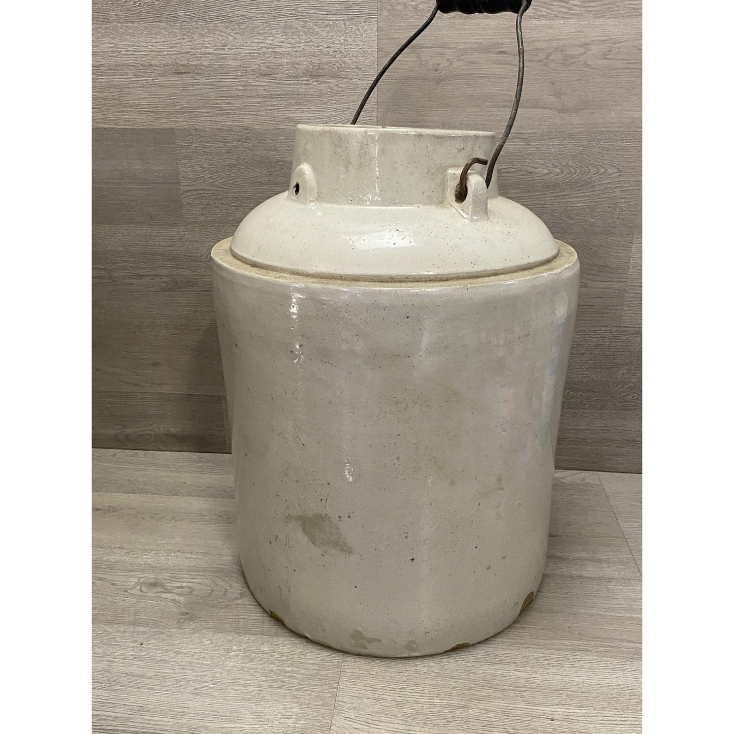 RED WING 5 GAL BALL BAIL LOCK JAR PICKLE CROCK SCARCE JUG PRIMITIVE