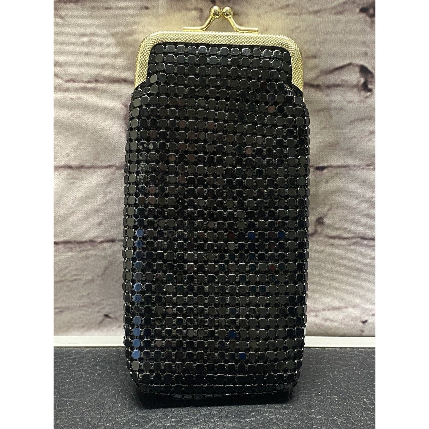 Another Y&S Original Metal Mesh Mini Coin Purse Kisslock Clutch Vintage
