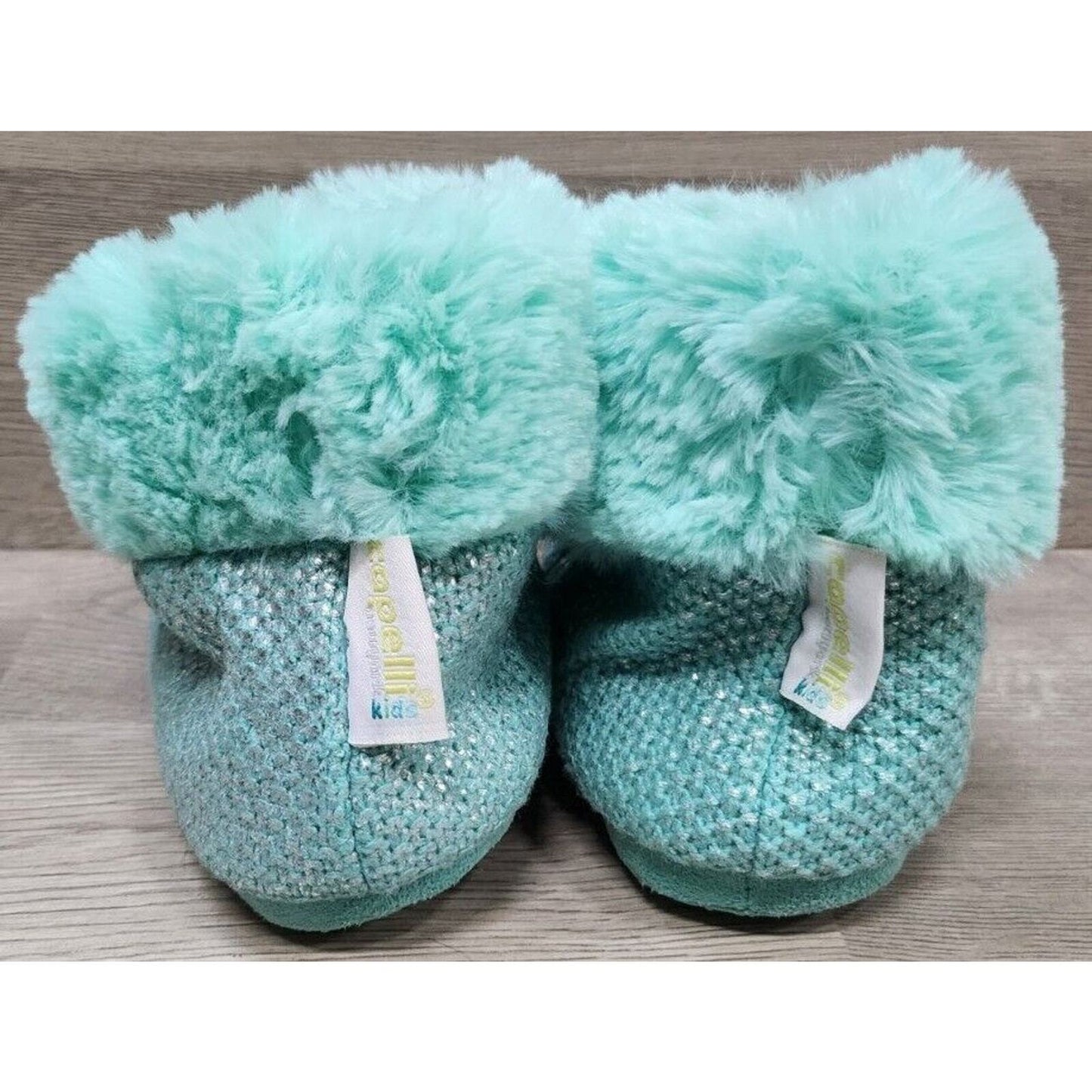 Capelli Kids Girls Mint Green Faux Fur Boots