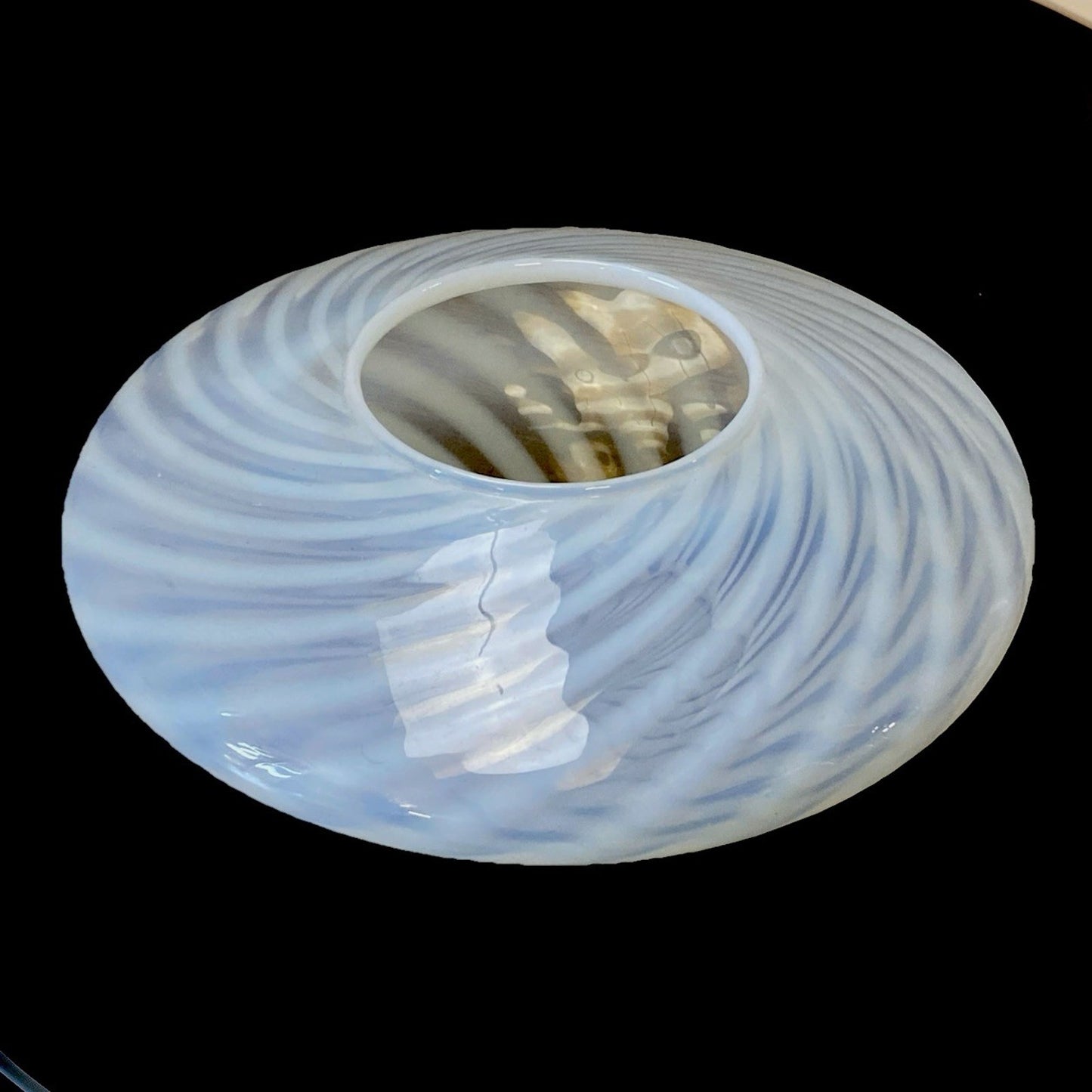 Vintage Fenton Spiral Optic Rose Bowl Vase