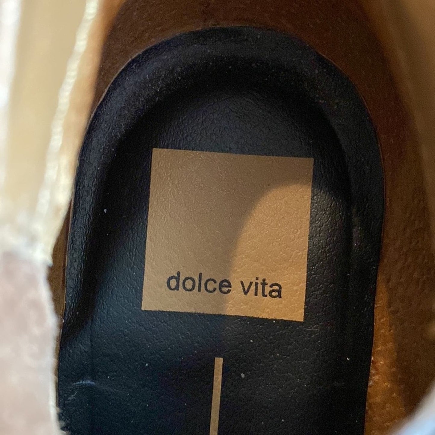 Dolce Vita Tan Leather Ankle Boots with Tassel Zipper Pull
