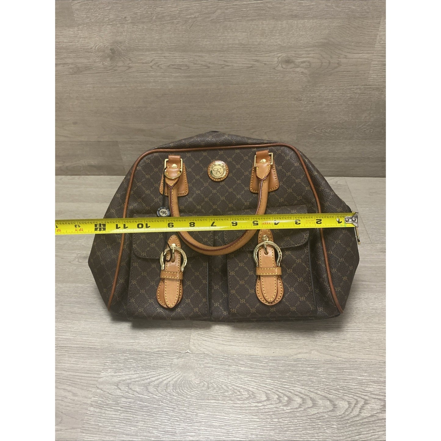 Rioni Signature Brown Collection Satchel / Doctor Bag Style Purse