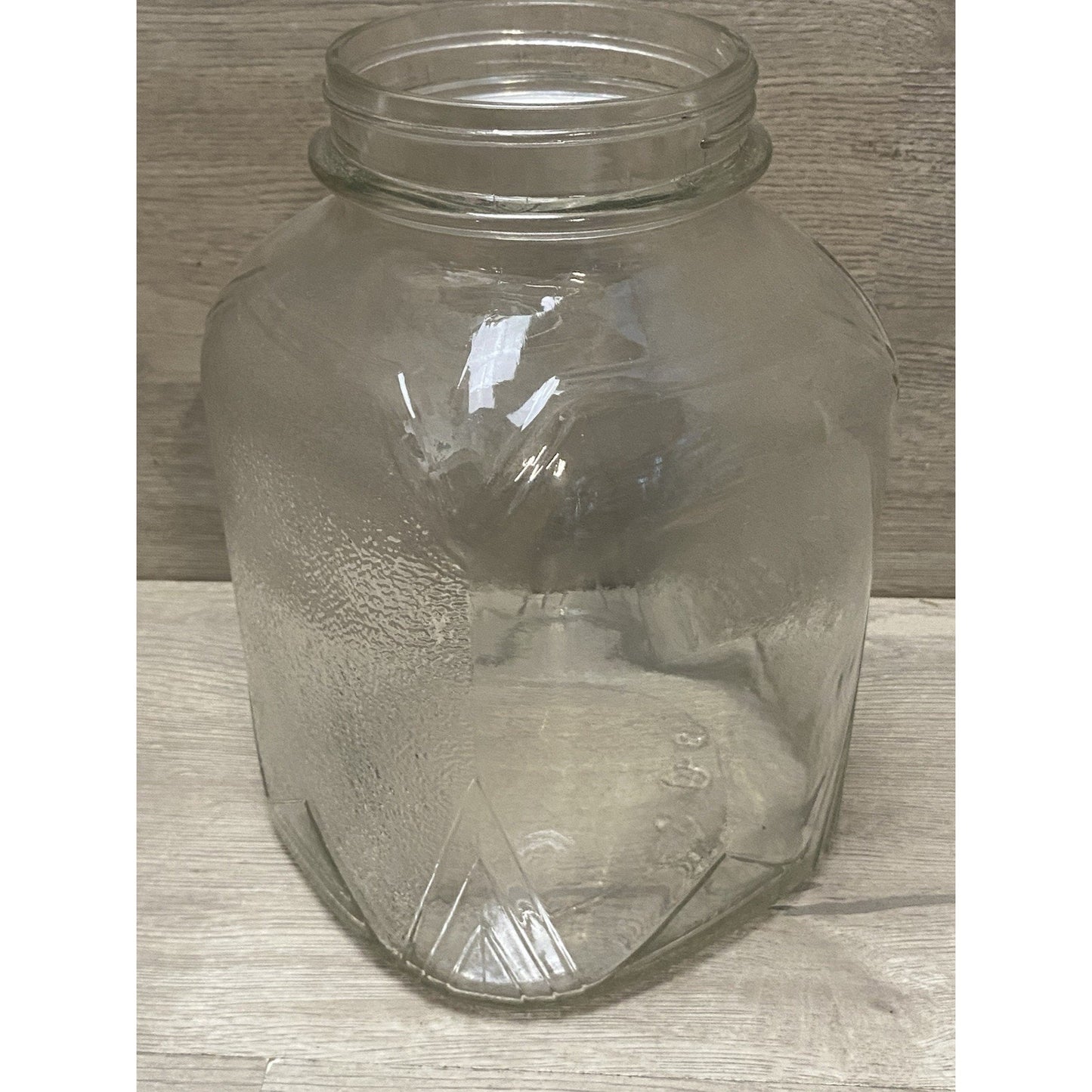 Vintage 1930 Rare Glass Jar Coffee Owens Illinois Glass Co Clear Square 3 Pound