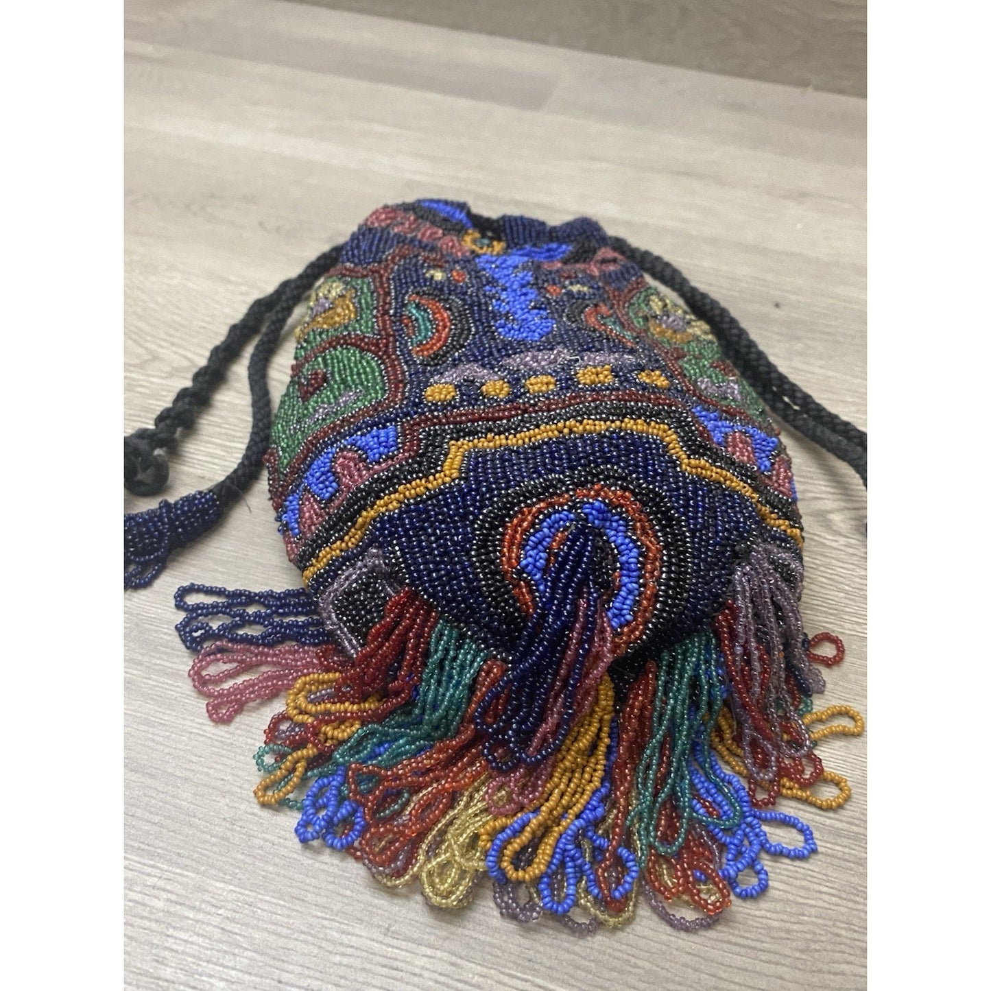 Flapper Style Micro Beaded Ornate Purse