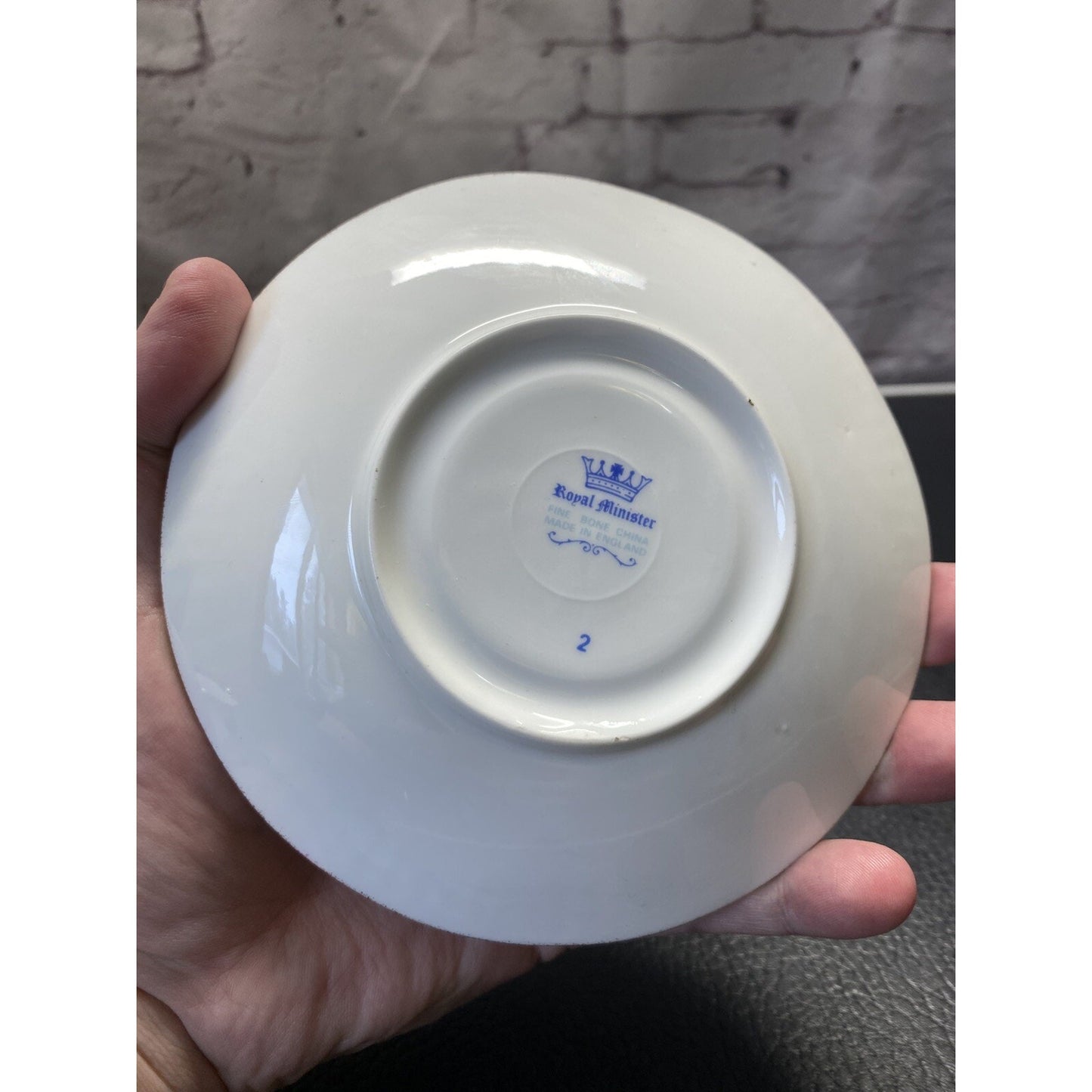 Vintage Royal Minister Floral Bone China Teacup And Saucer