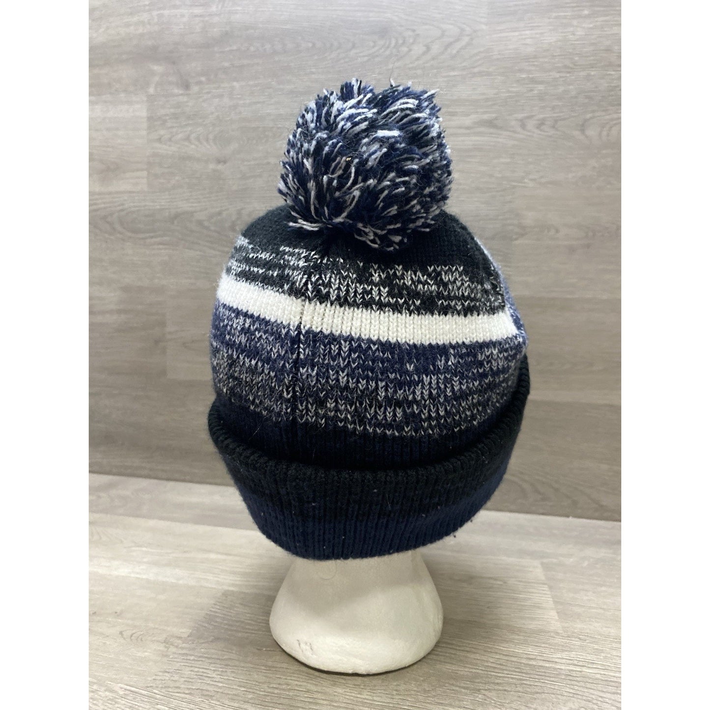Seattle Seahawks Winter Beanie Blue White Pom Men's Embroidered Logo NFL