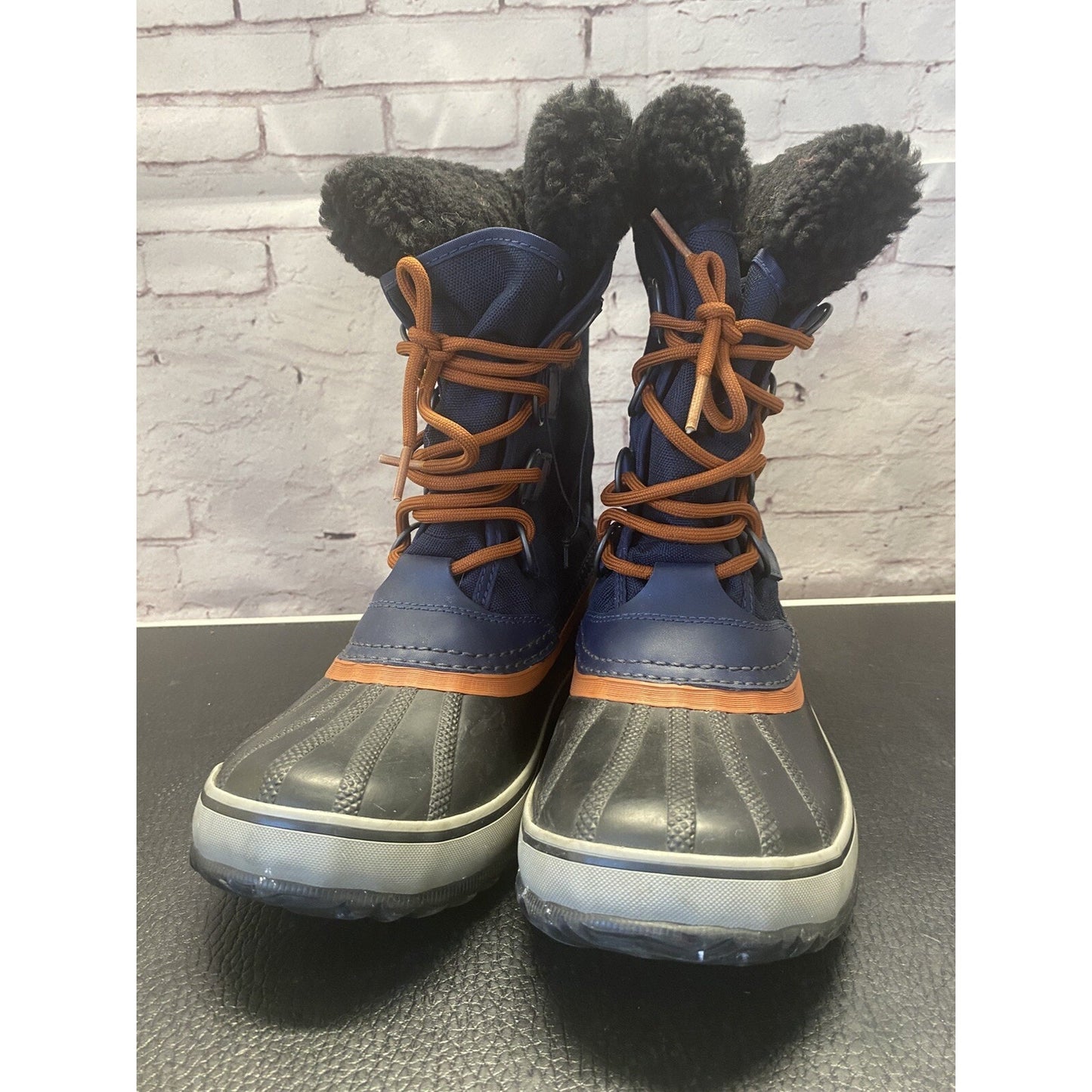 Sorel Winter Boots Nylon Upper Rubber Base Insulated SZ 7 US Great Cond.
