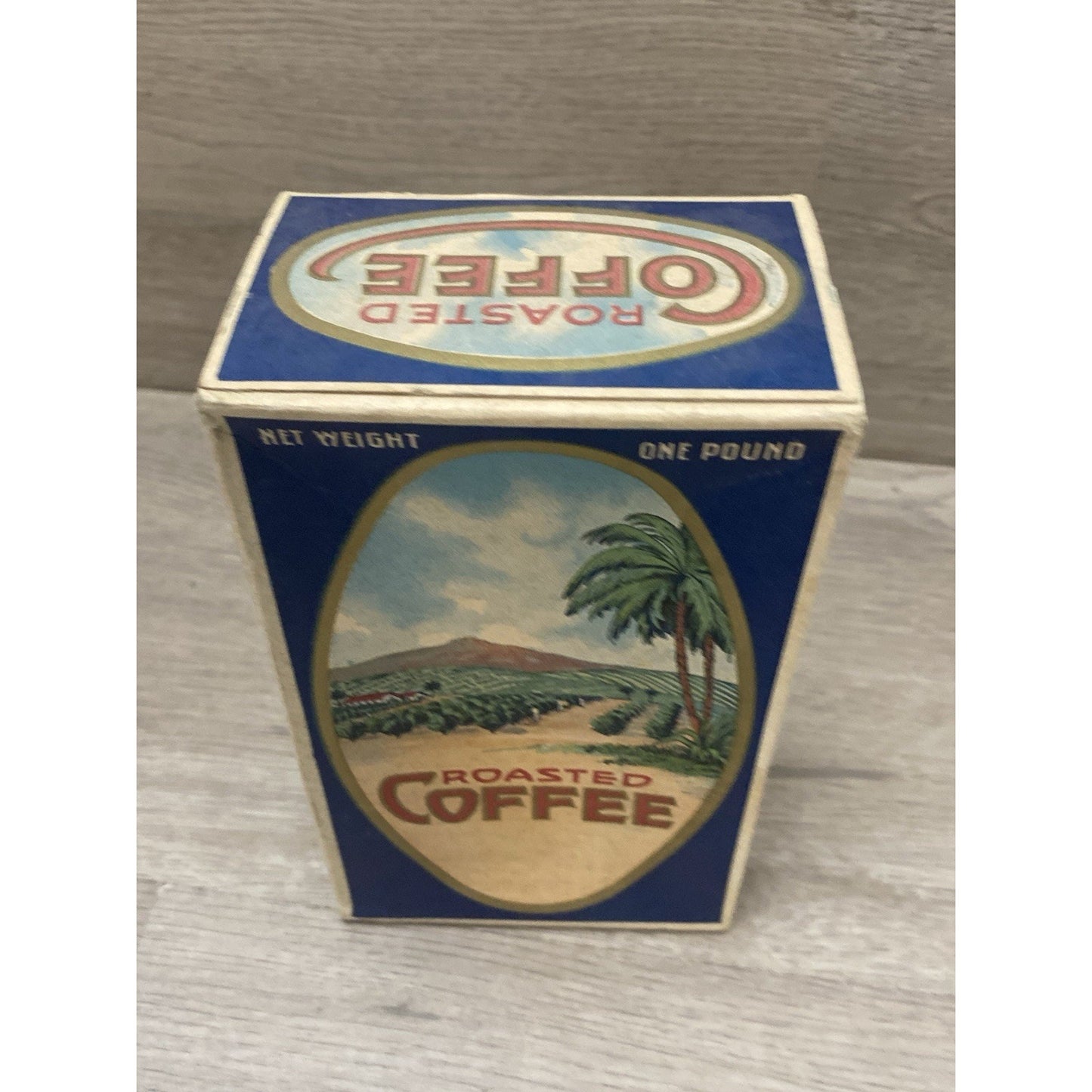Rare Vintage Gold Band Coffee Can Box 1LB Howson Coffee Co Silver Creek NY