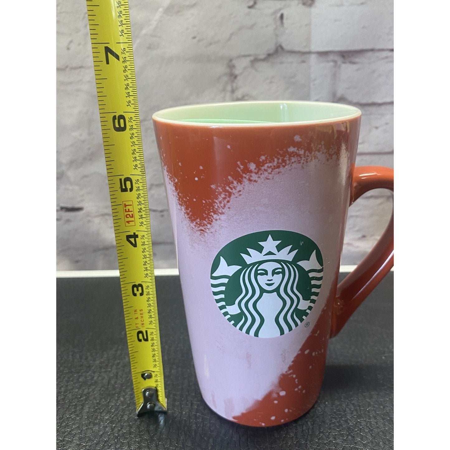 2021 Starbucks Airbrush Siren Pink Heart Red Tall Coffee Mug Valentine’s Day