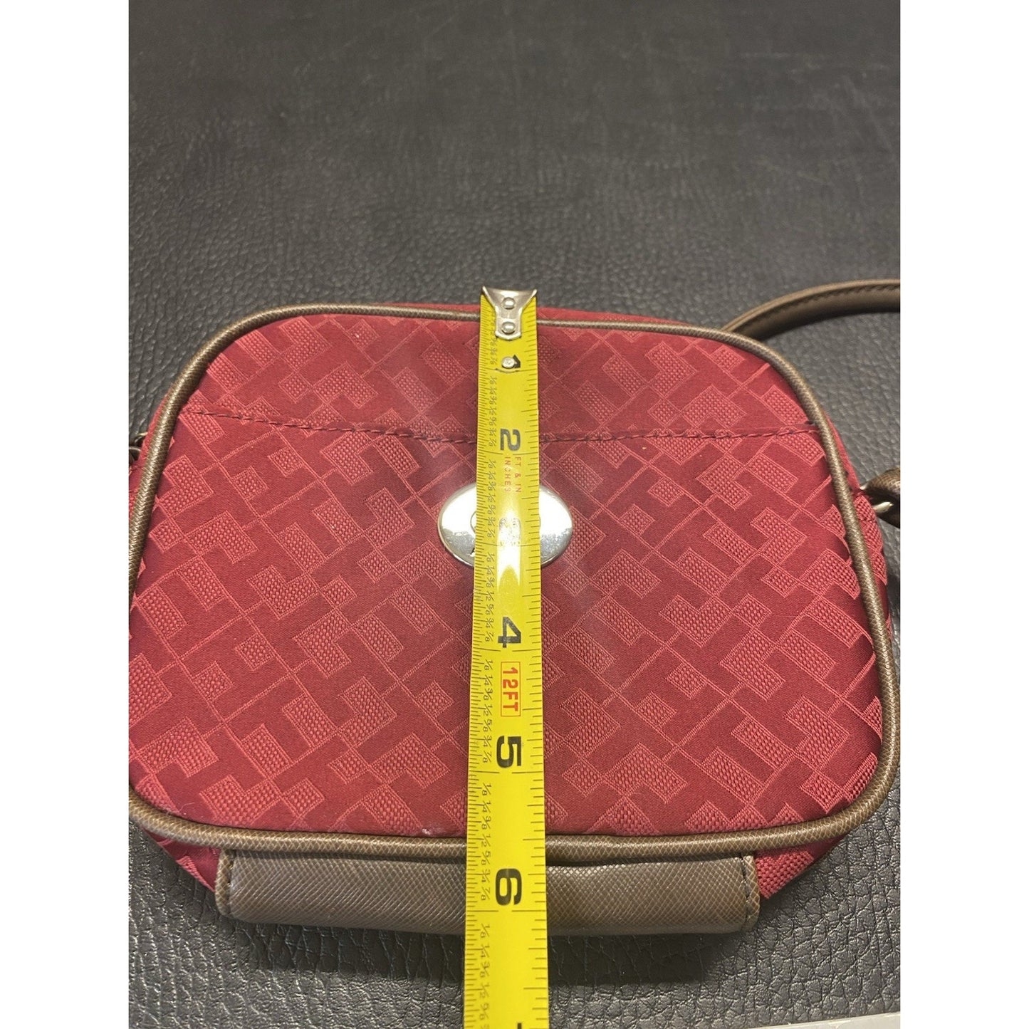 Tommy Hilfiger Handbag - Burgundy Red Crossbody Purse