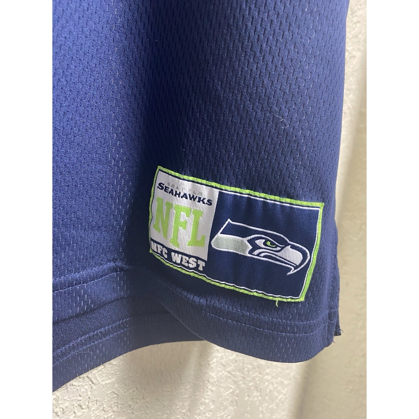 RUSSELL WILSON #3 SEATTLE SEAHAWKS Majestic Mens NFL Jersey Shirt Size LG
