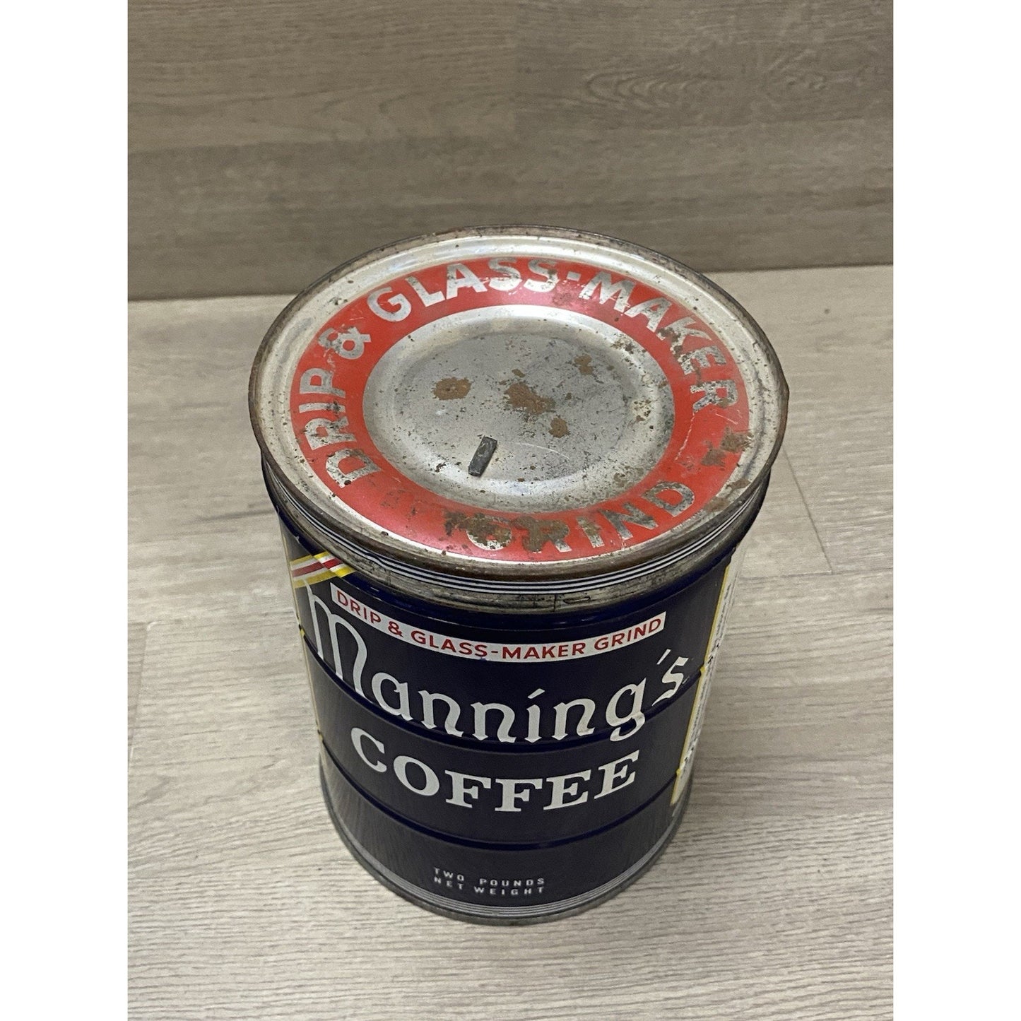 Manning's Coffee Can 2 lb Keywind San Francisco, California Pacific Coast Cities