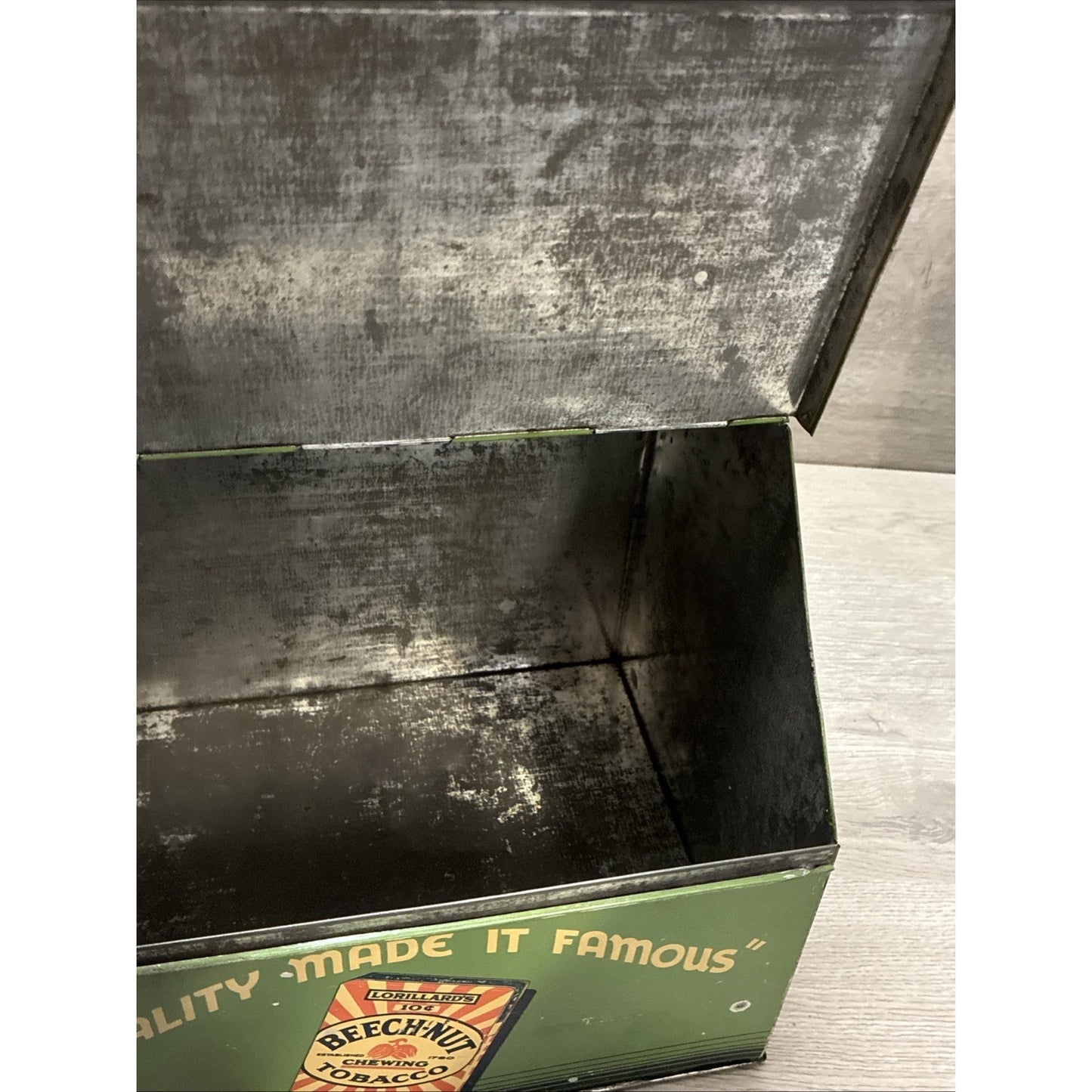 Original Lorillard’s Beech-Nut Chewing Tobacco Tin Humidor Counter Top Display