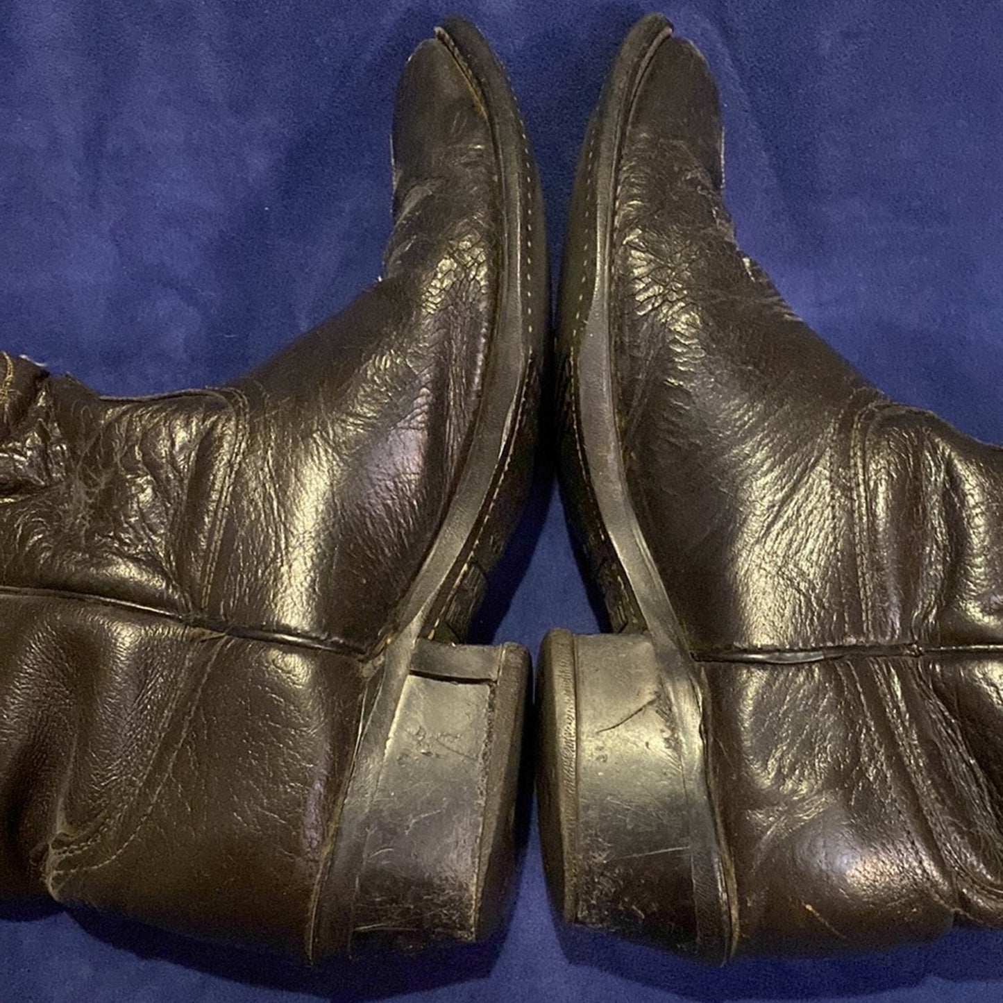 Vintage Vulcan Dark Brown Leather Cowboy Boots