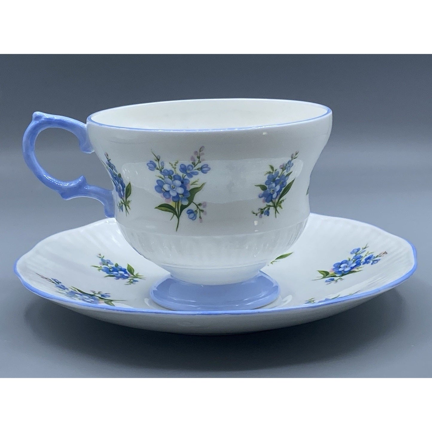 Vintage Rosina (Queen's) Forget-Me-Not Teacup Saucer Set