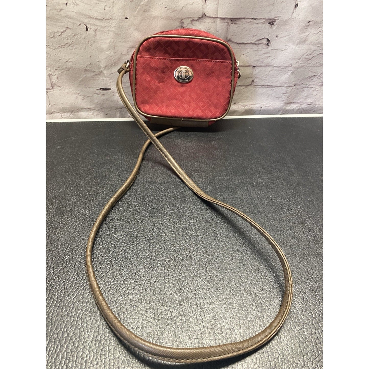 Tommy Hilfiger Handbag - Burgundy Red Crossbody Purse