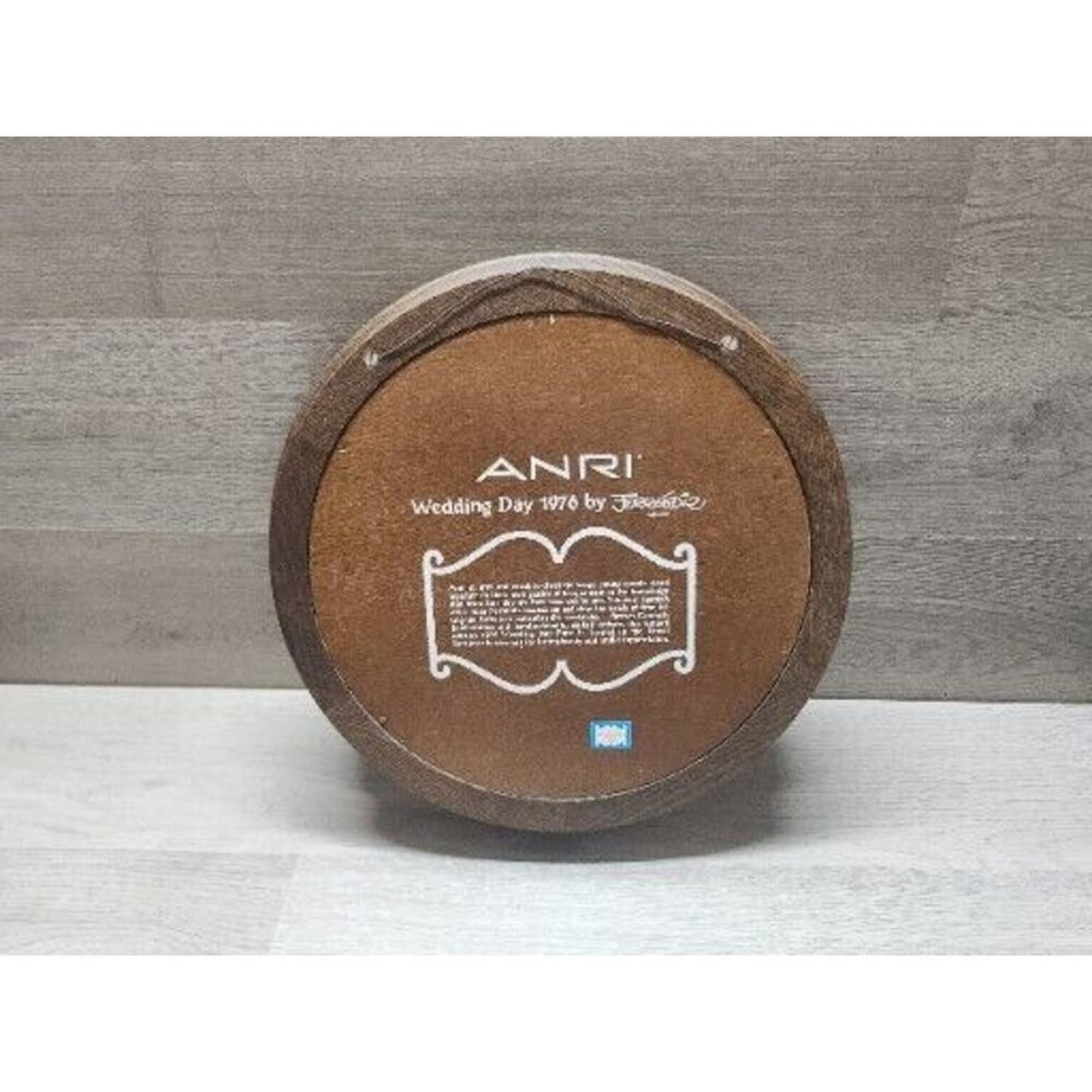 1976 Anri Wedding Day. Wood and Molded Plastic Wall Hanging.