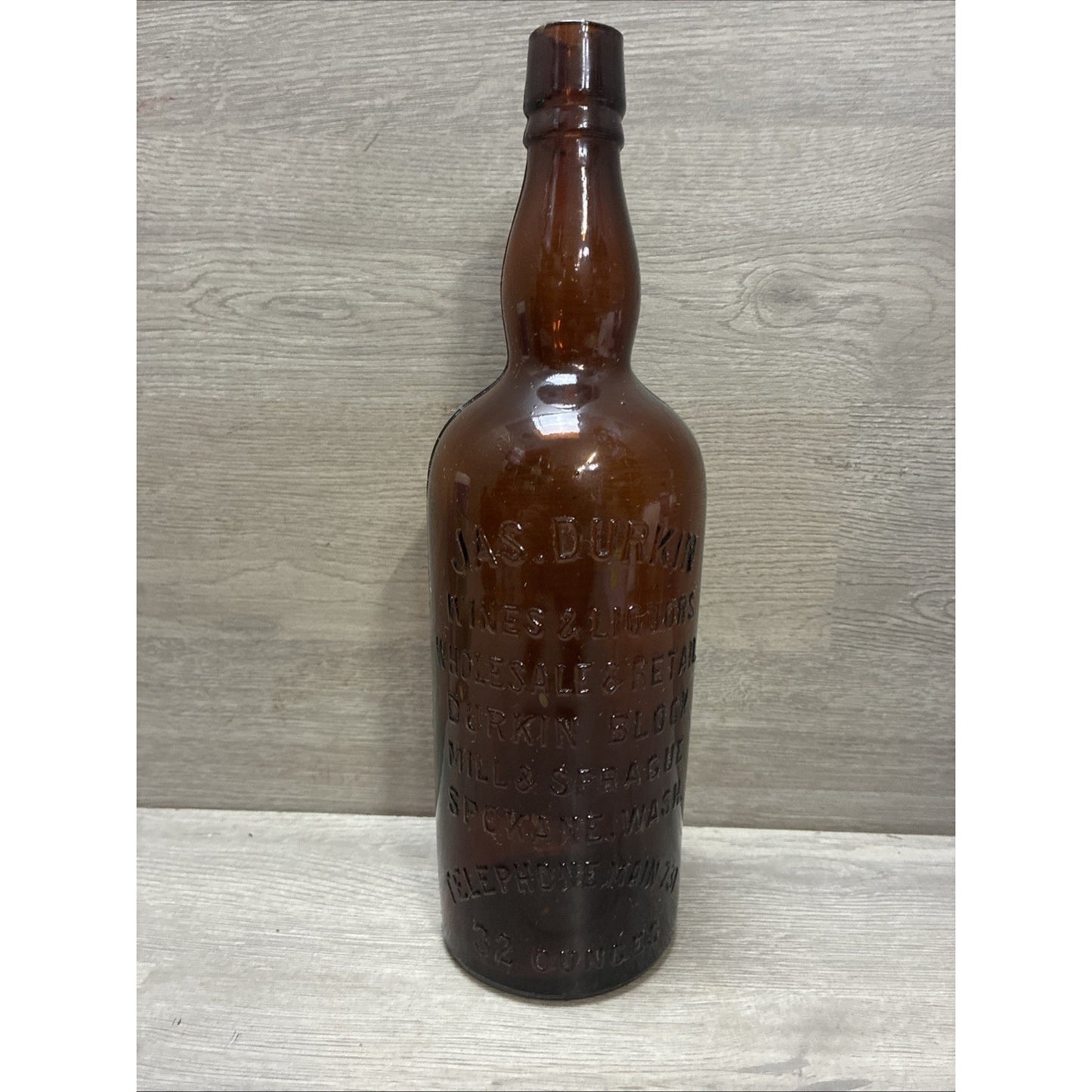 Jas Durkin Spokane Washington Whiskey 1890's Western Whiskey Bottle