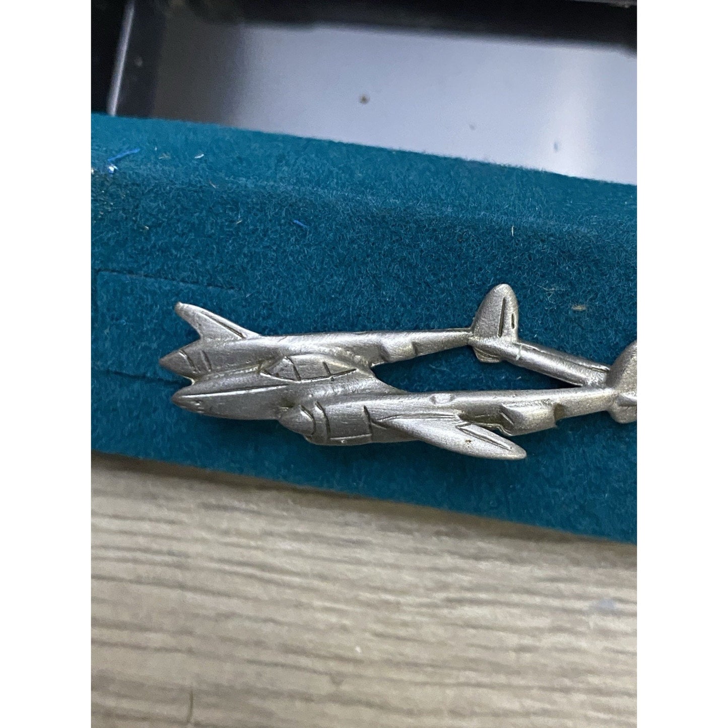 Pewter Lockheed P-38 Lightning Aircraft Lapel Pin