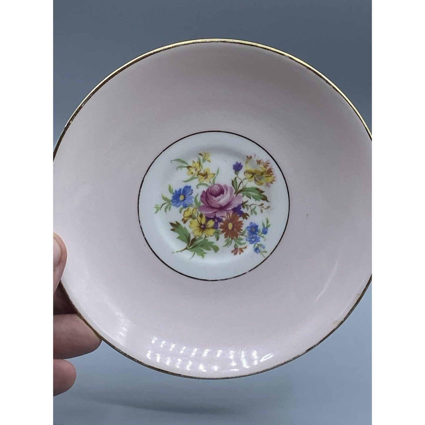 Rosina Pink Border Teacup and Saucer Set