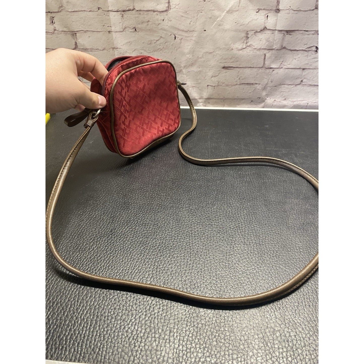 Tommy Hilfiger Handbag - Burgundy Red Crossbody Purse