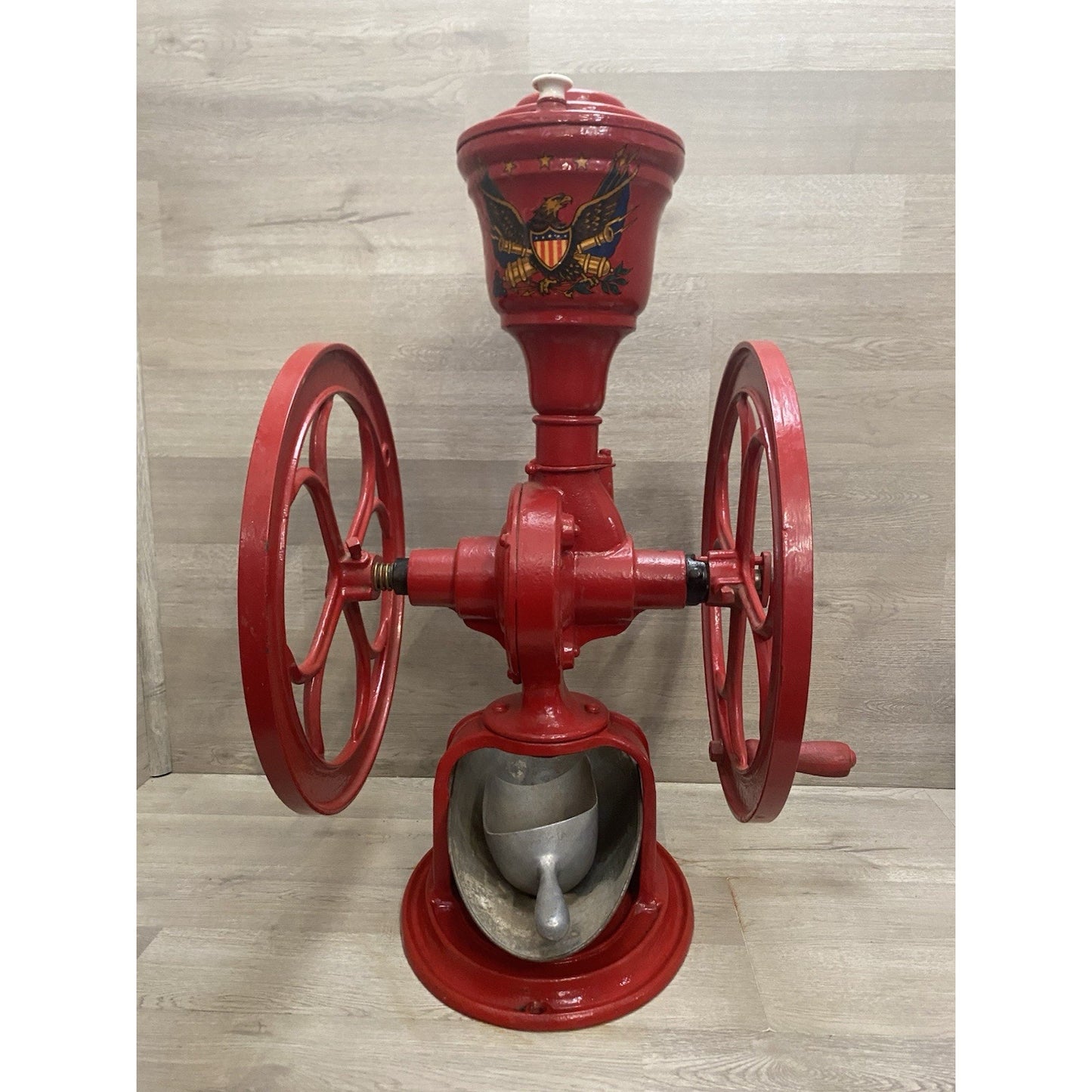 ANTIQUE FAIRBANKS MORSE & CO COFFEE GRINDER 1887 LARGE 27" TALL CAST IRON #7