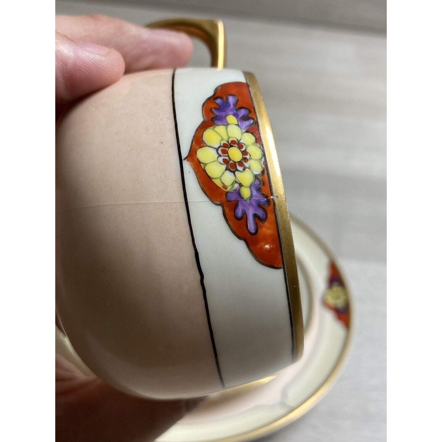 3pc Seito Studios Teacup Saucer & Plate Set HTF